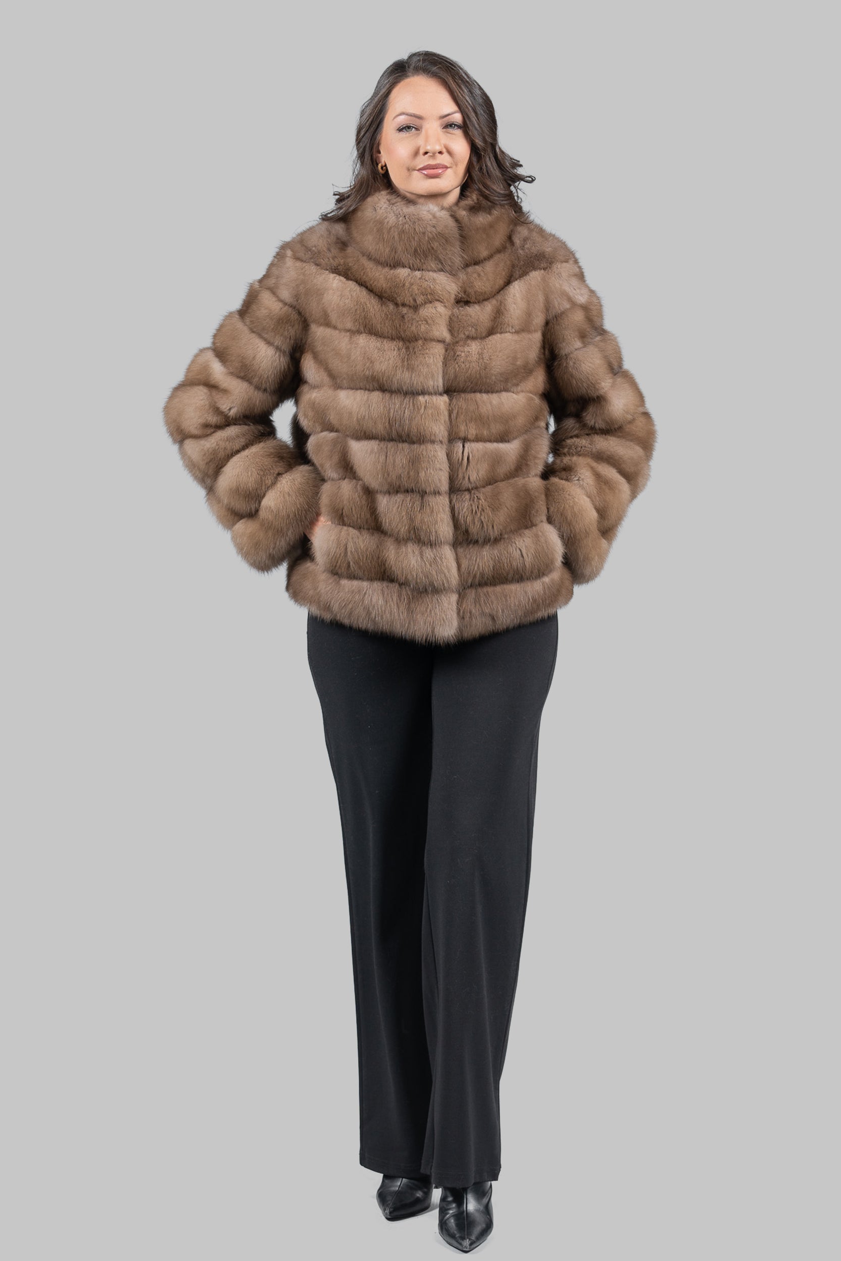 Graphite Baumarten Jacket with Stand Collar P/K13C528G034