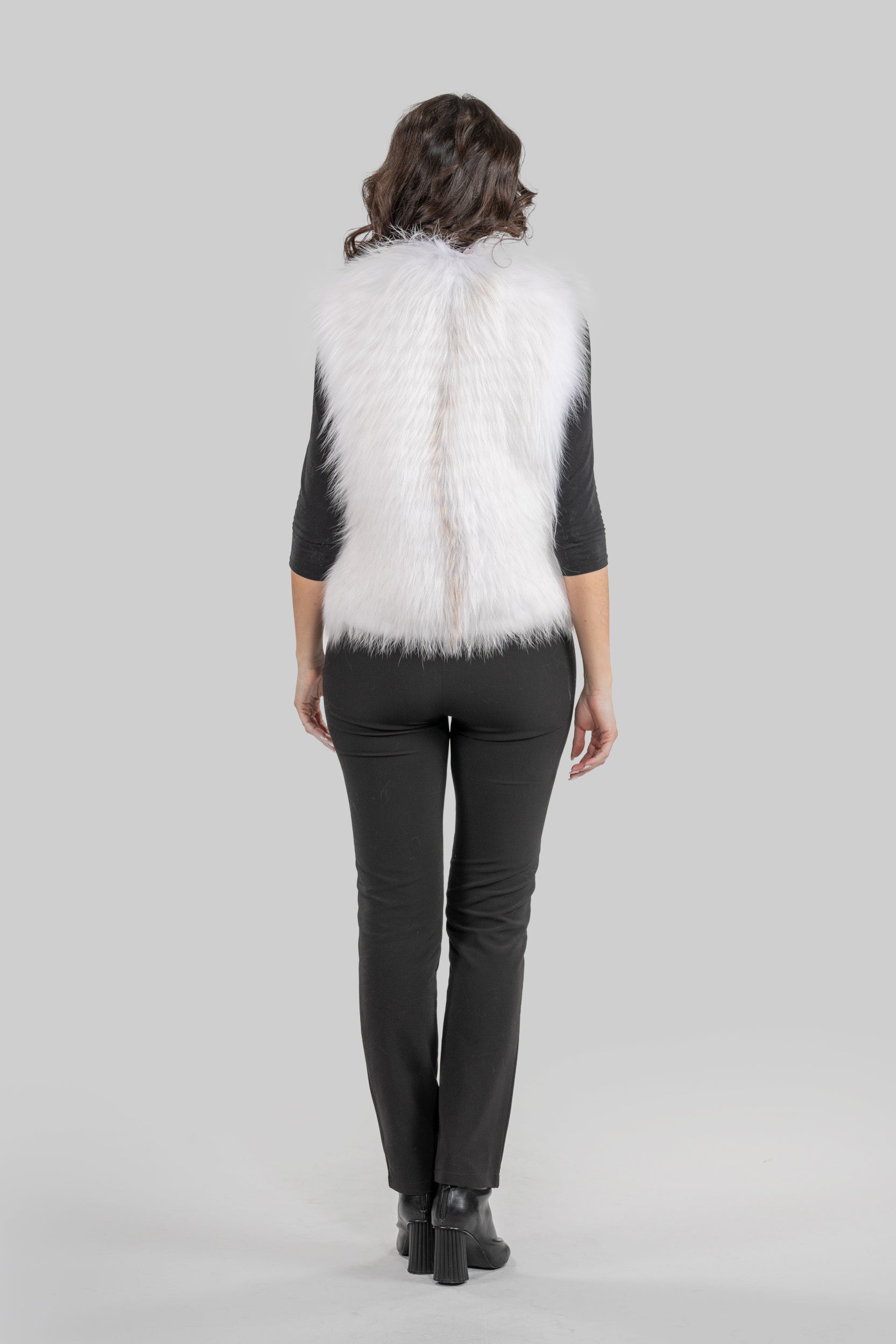 Arctic Marble Fox Fur Vest ML170
