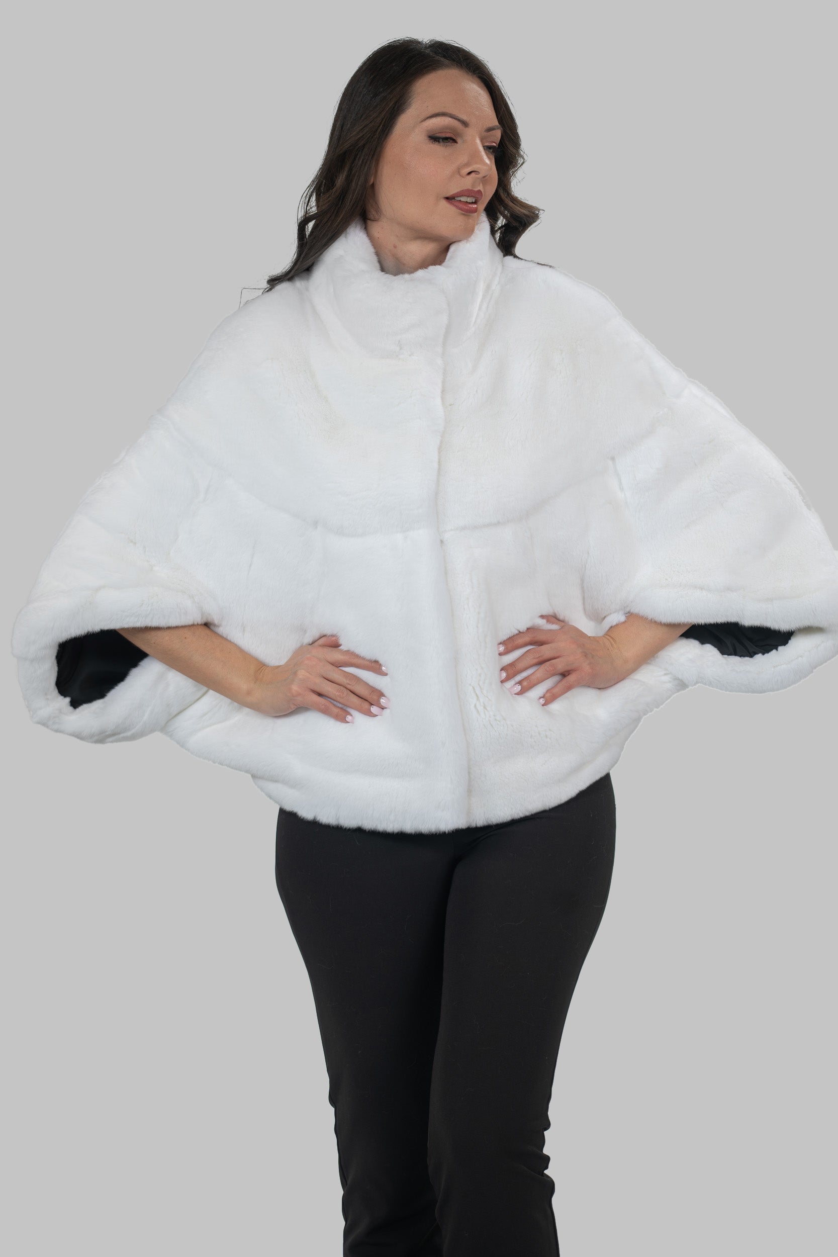 White Rex Rabbit Cape 1009