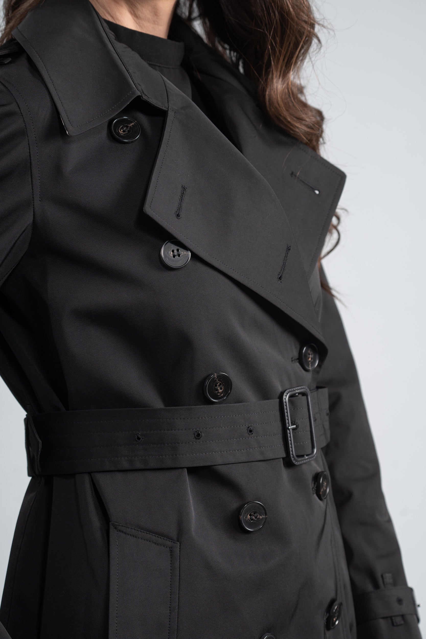 Black Trench Coat 23C093