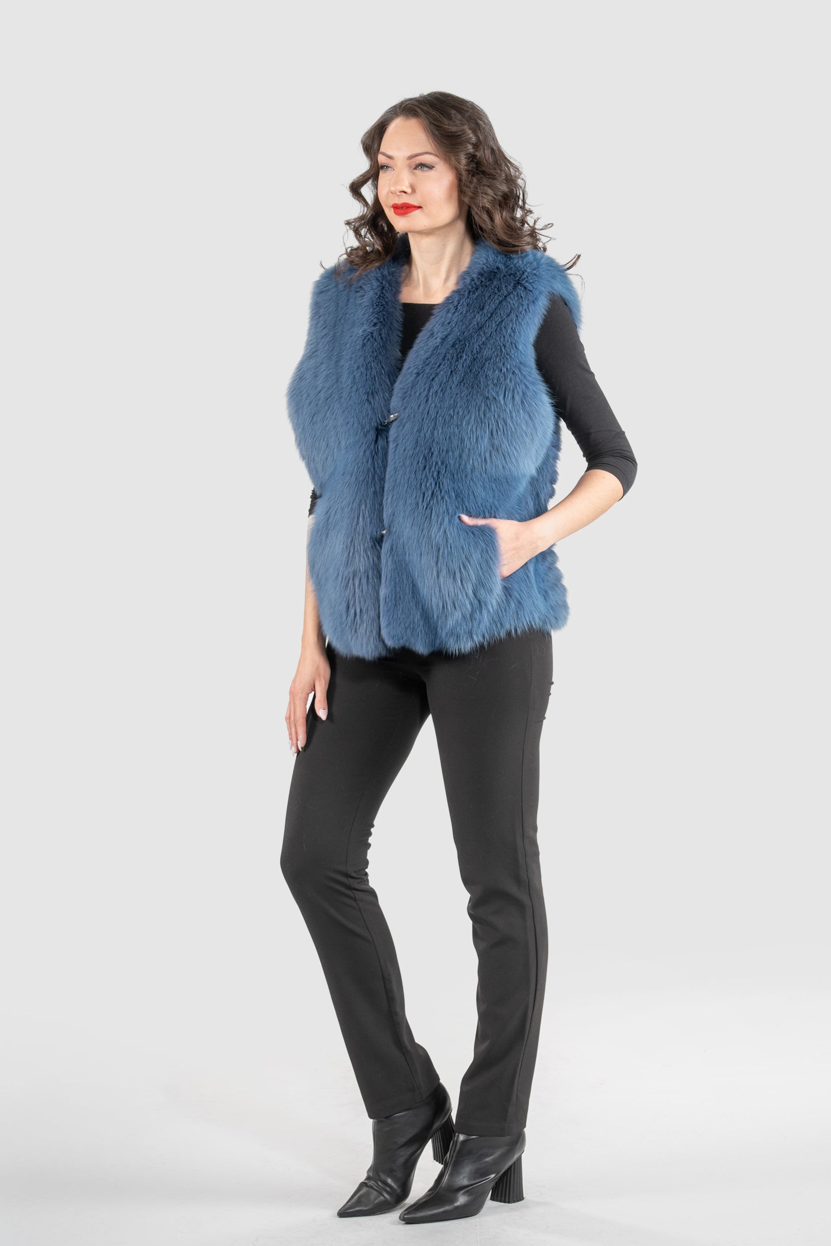 Bluejean Fox Fur Vest ML170