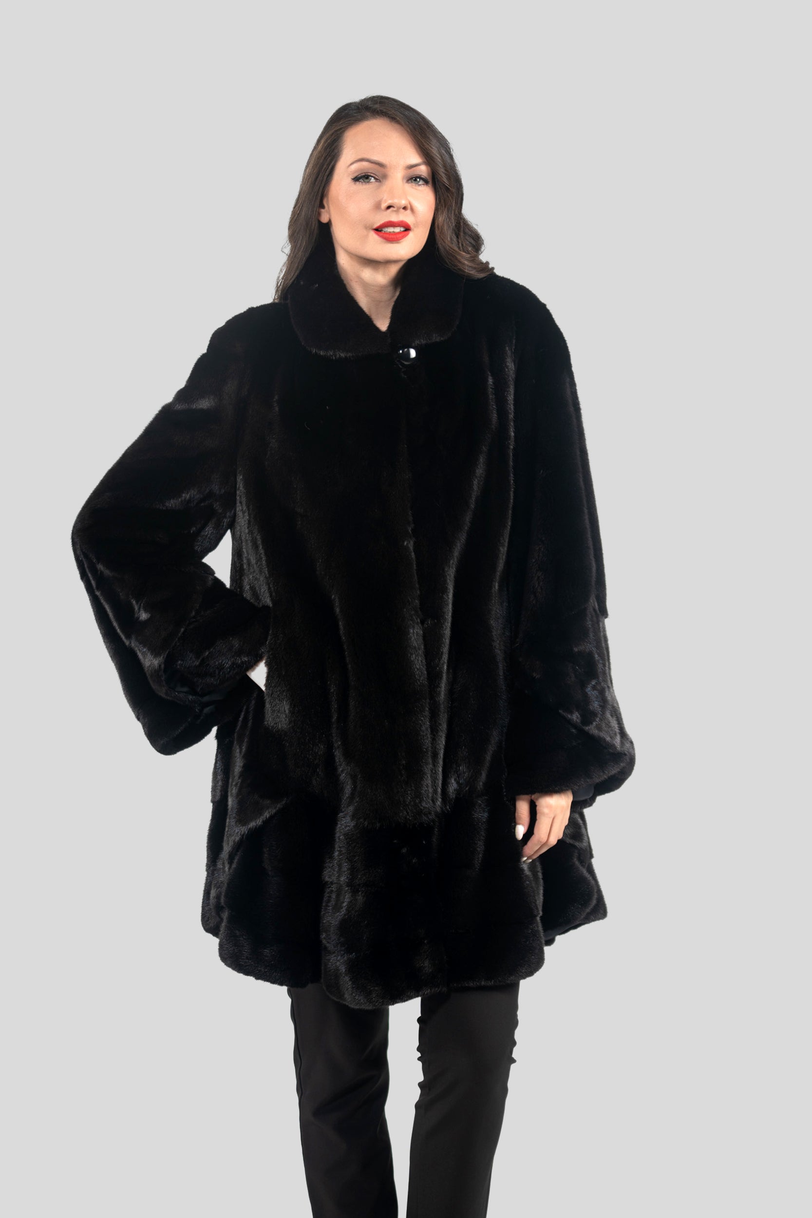 Black Mink Half Coat L/O2550