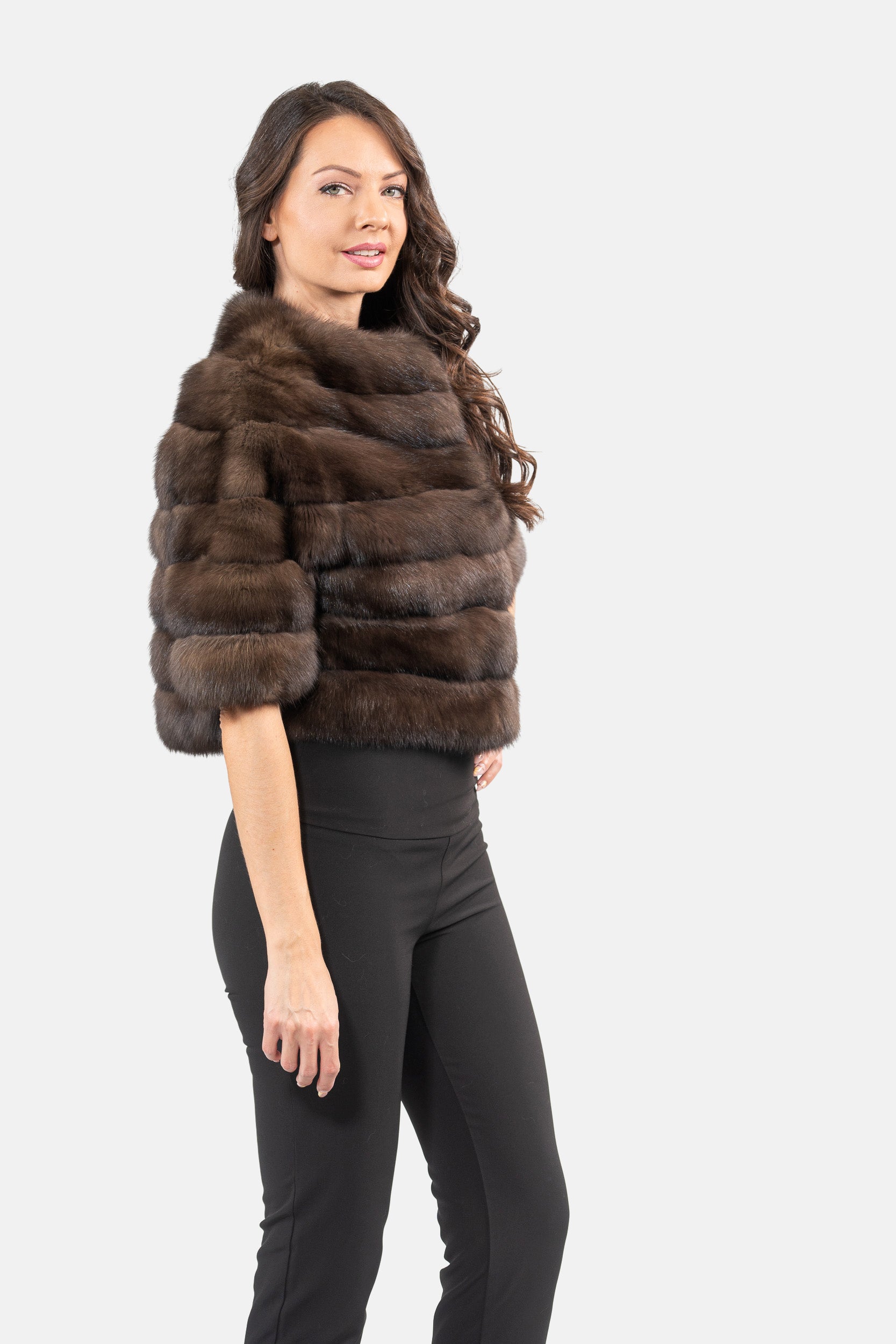 Dark Russian Sable Short Jacket P/K16CM643