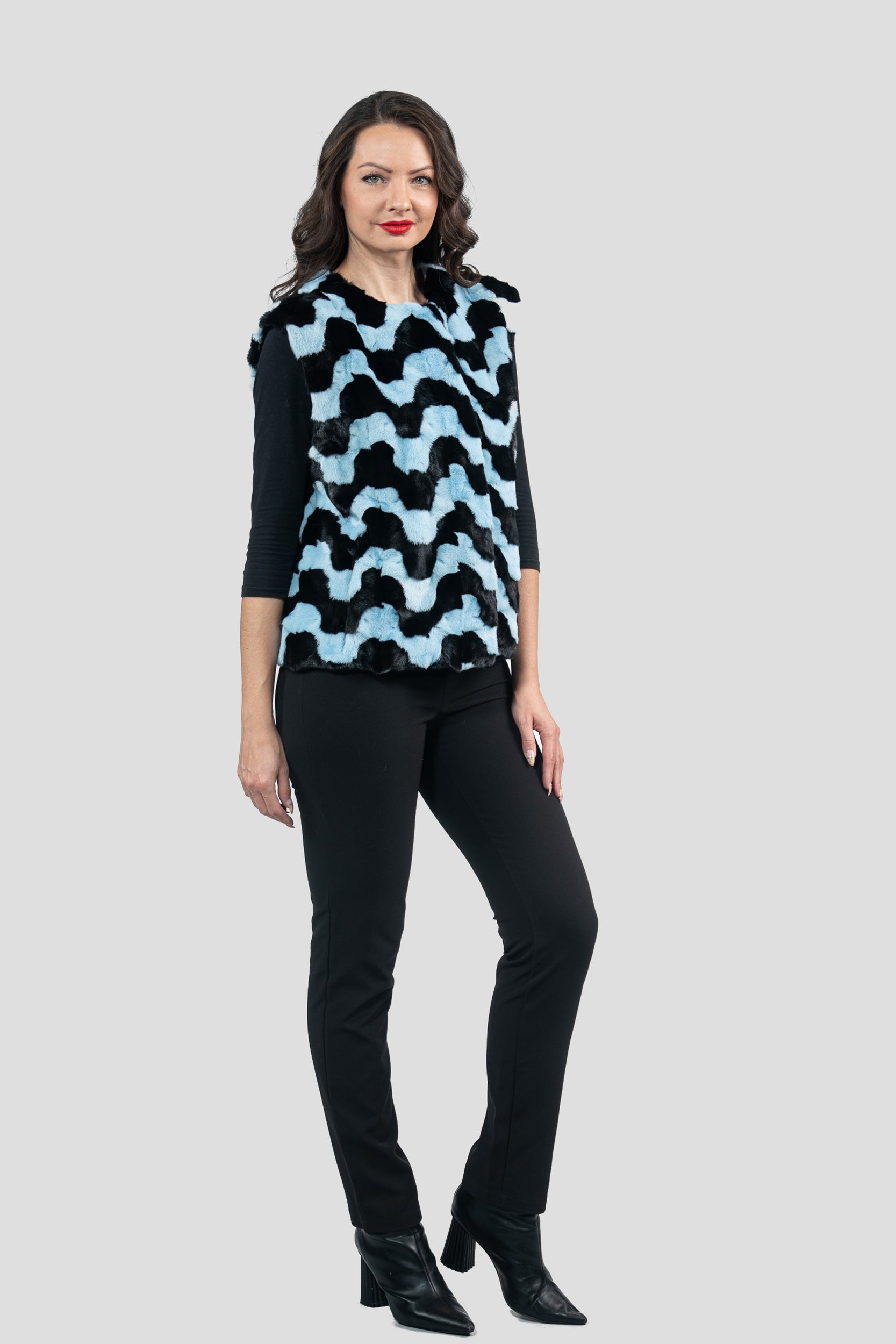 Blue Mink Pieced Vest 13C519