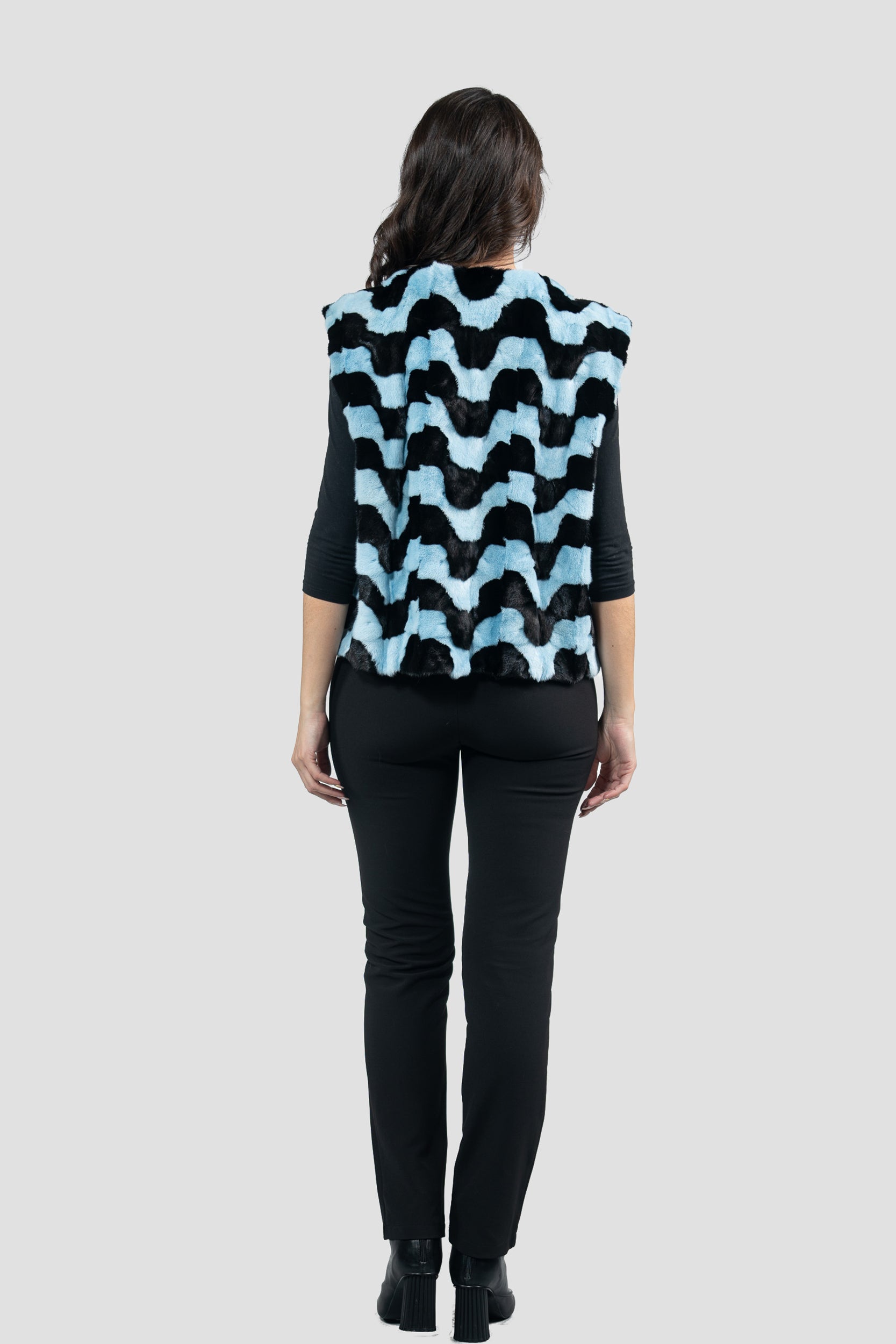 Blue Mink Pieced Vest 13C519