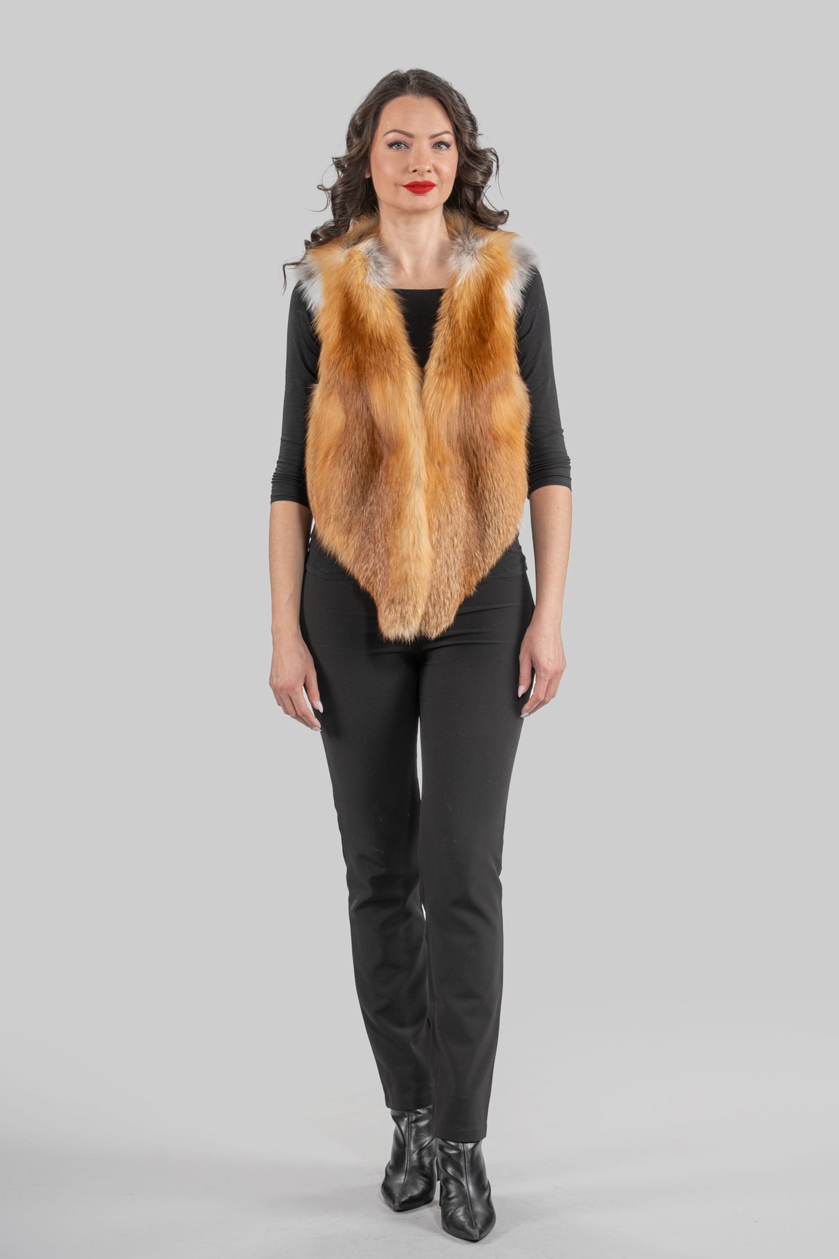 Natural Fox Short Vest 17c600