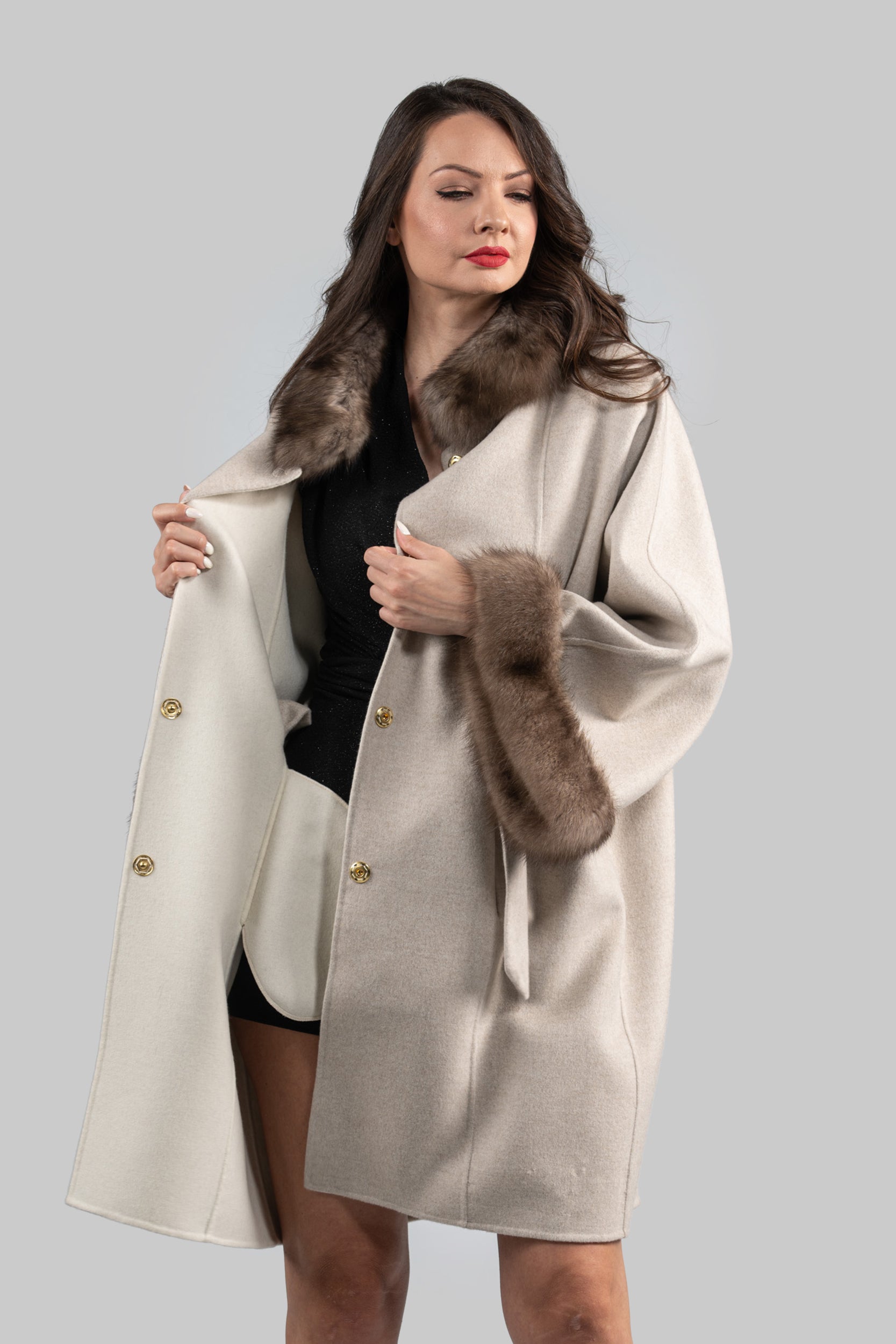 White Ecru Cashmere Cape 2005
