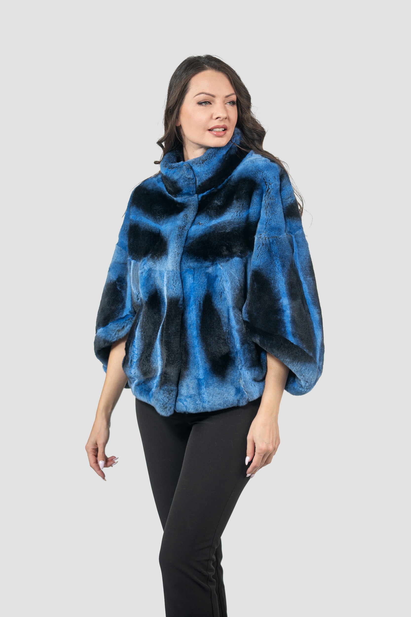 Blue Jean Rex Rabbit Cape 1009
