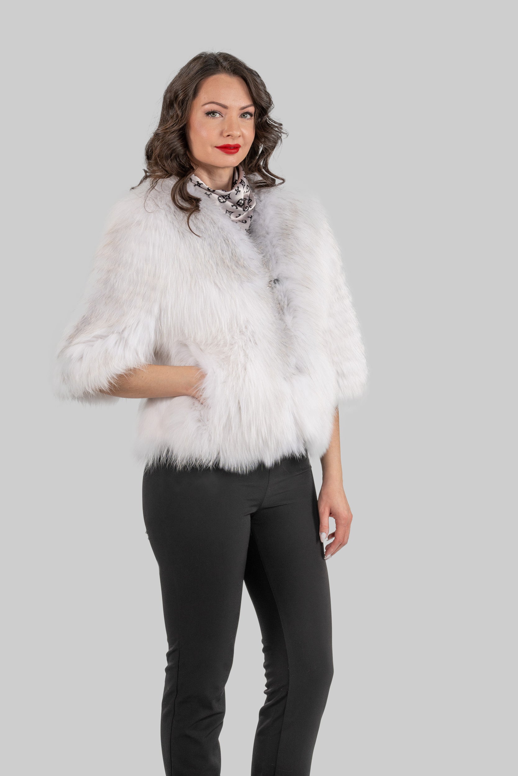 Arctic Marble Fox Fur Jacket ML170