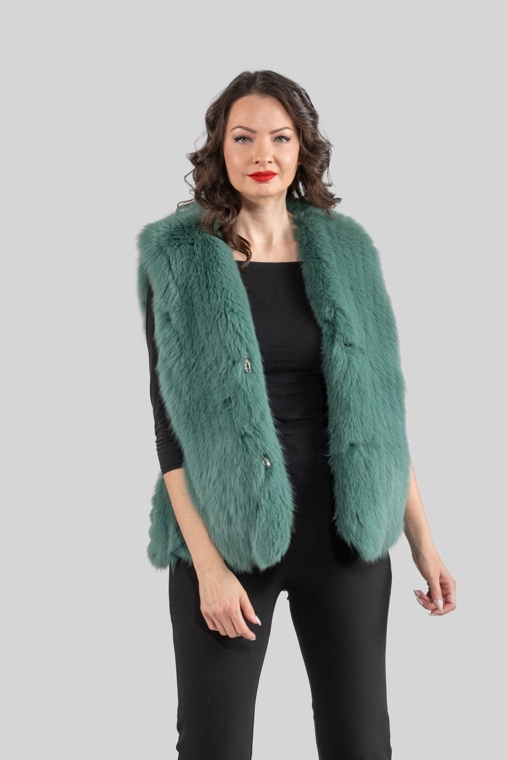 Blue Frost Fox Fur Vest ML170
