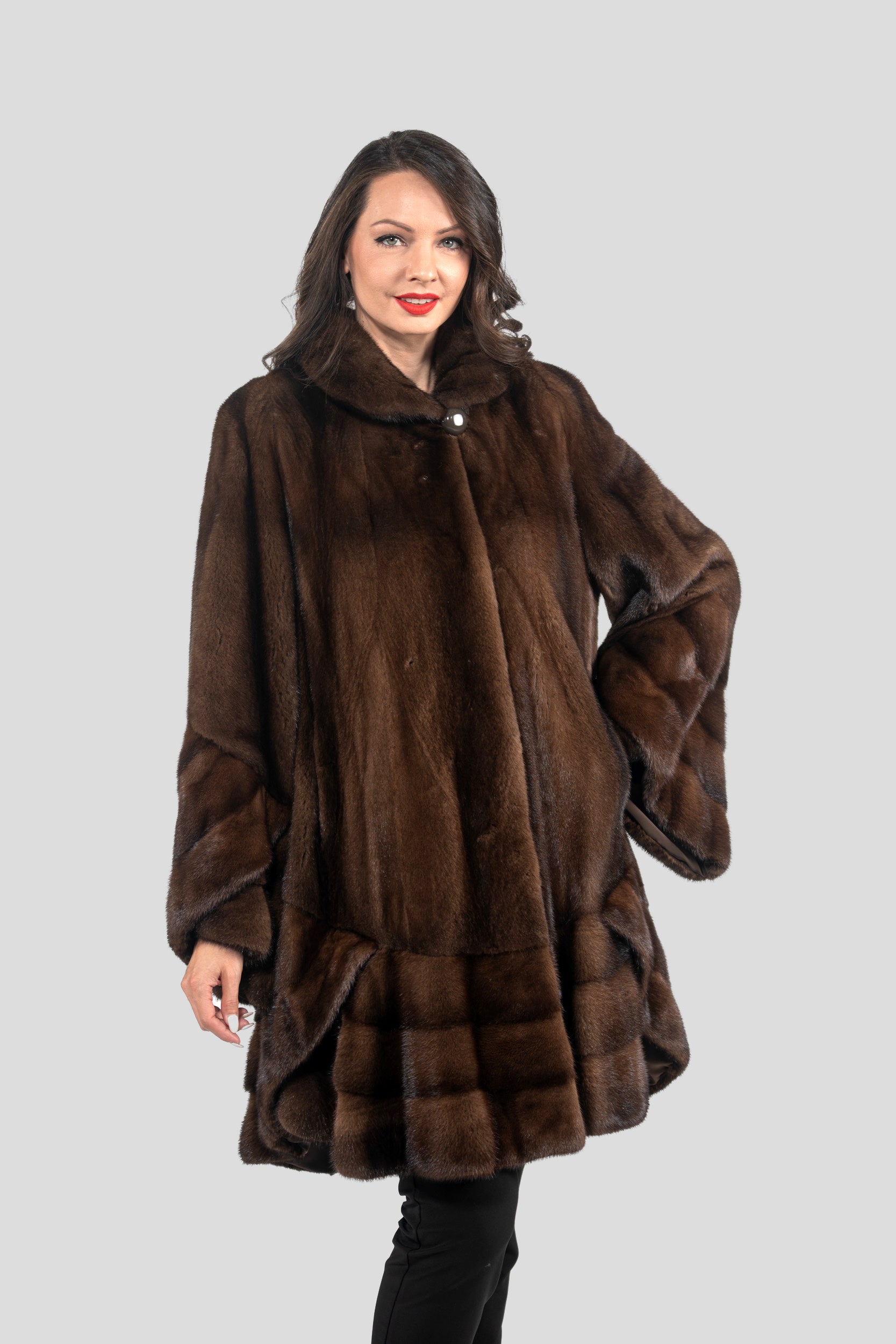 Brown Mink Half Coat L/O2550