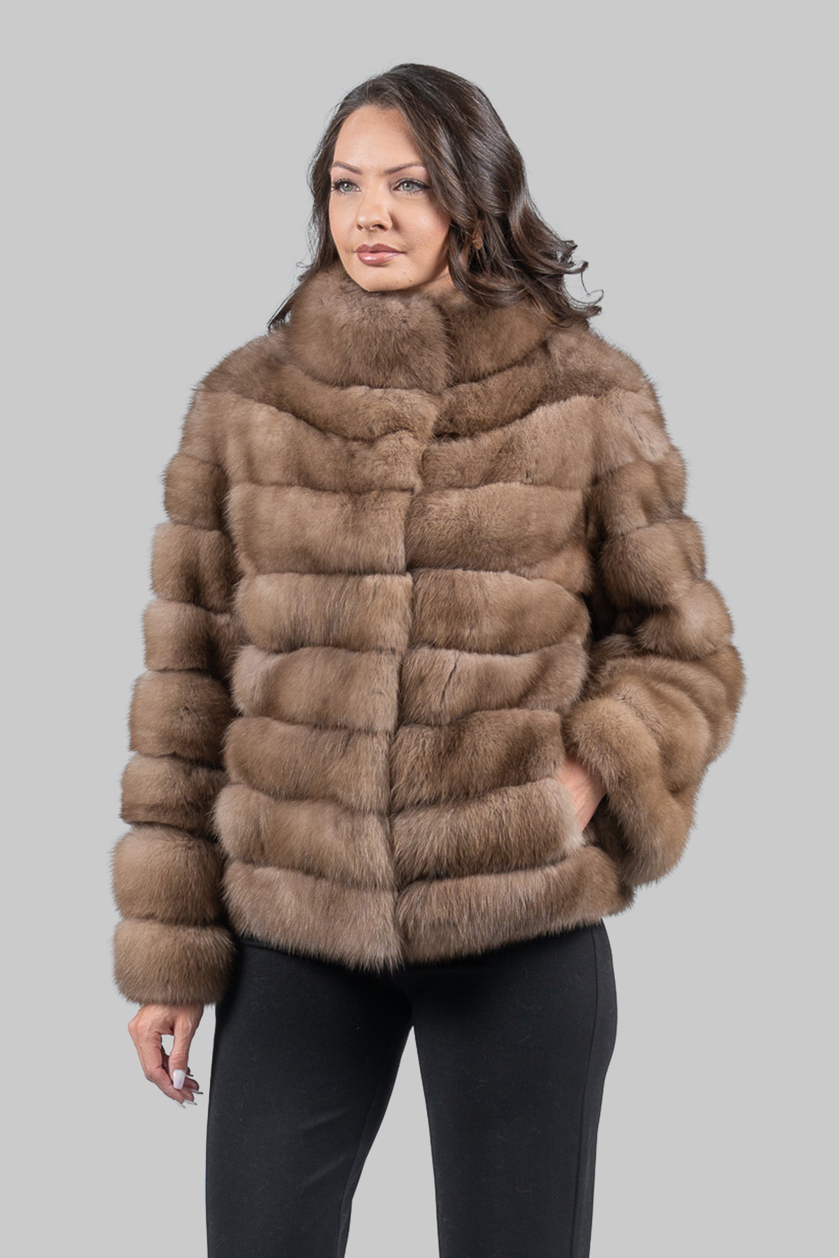 Graphite Baumarten Jacket with Stand Collar P/K13C528G034