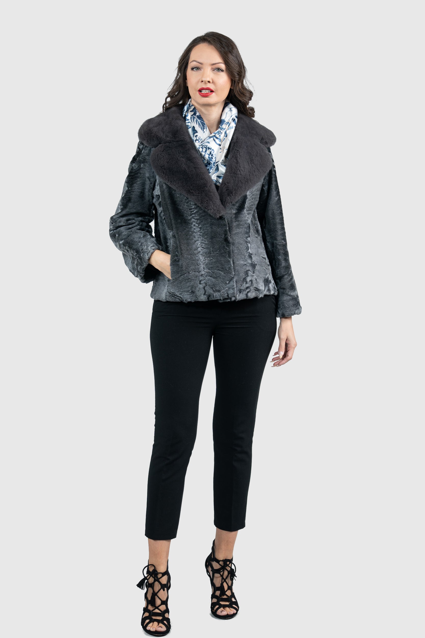 Acciaio Swakara Jacket with Fox Notch Collar S/S13C528s20