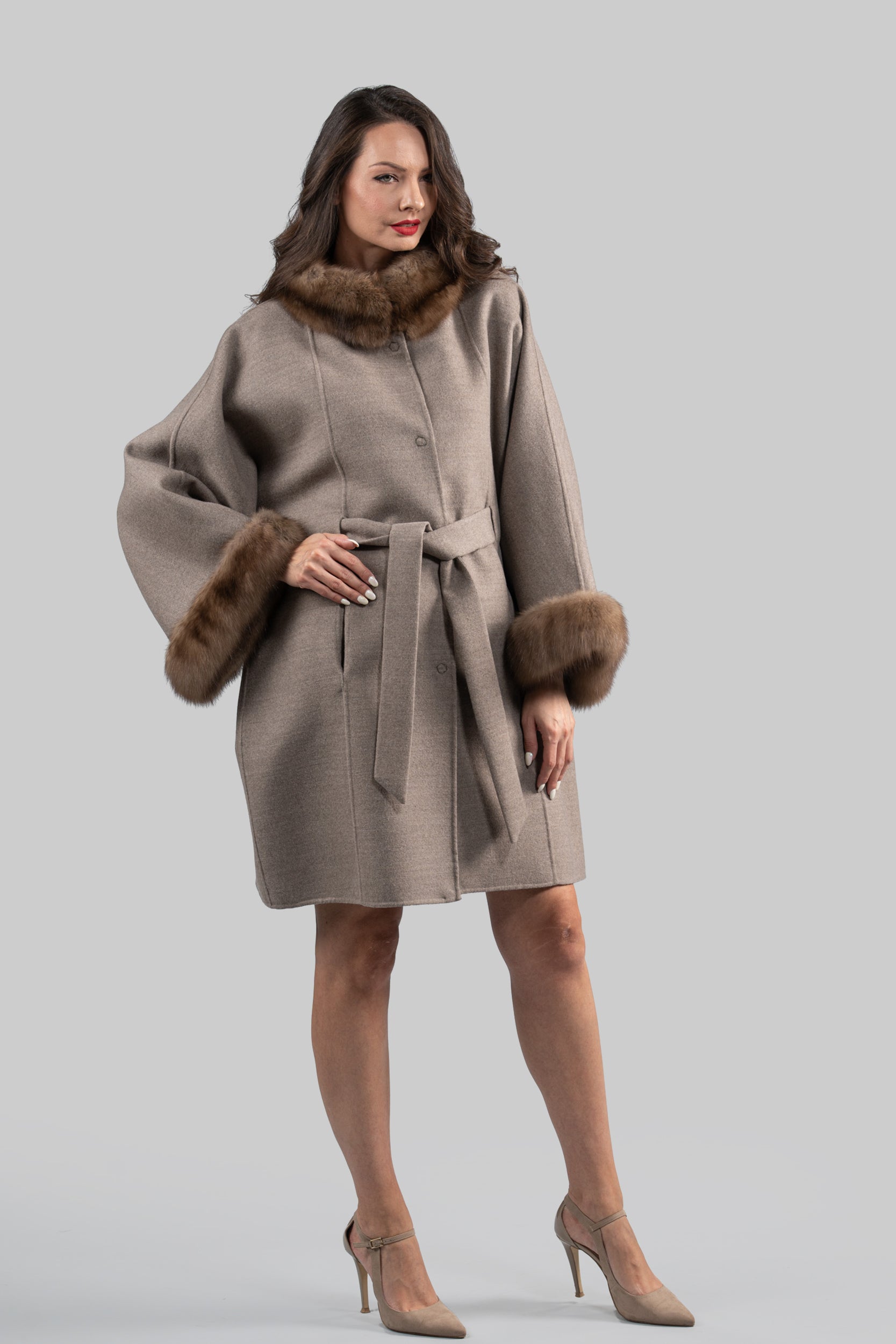 Gray Brown Cashmere Cape 2005