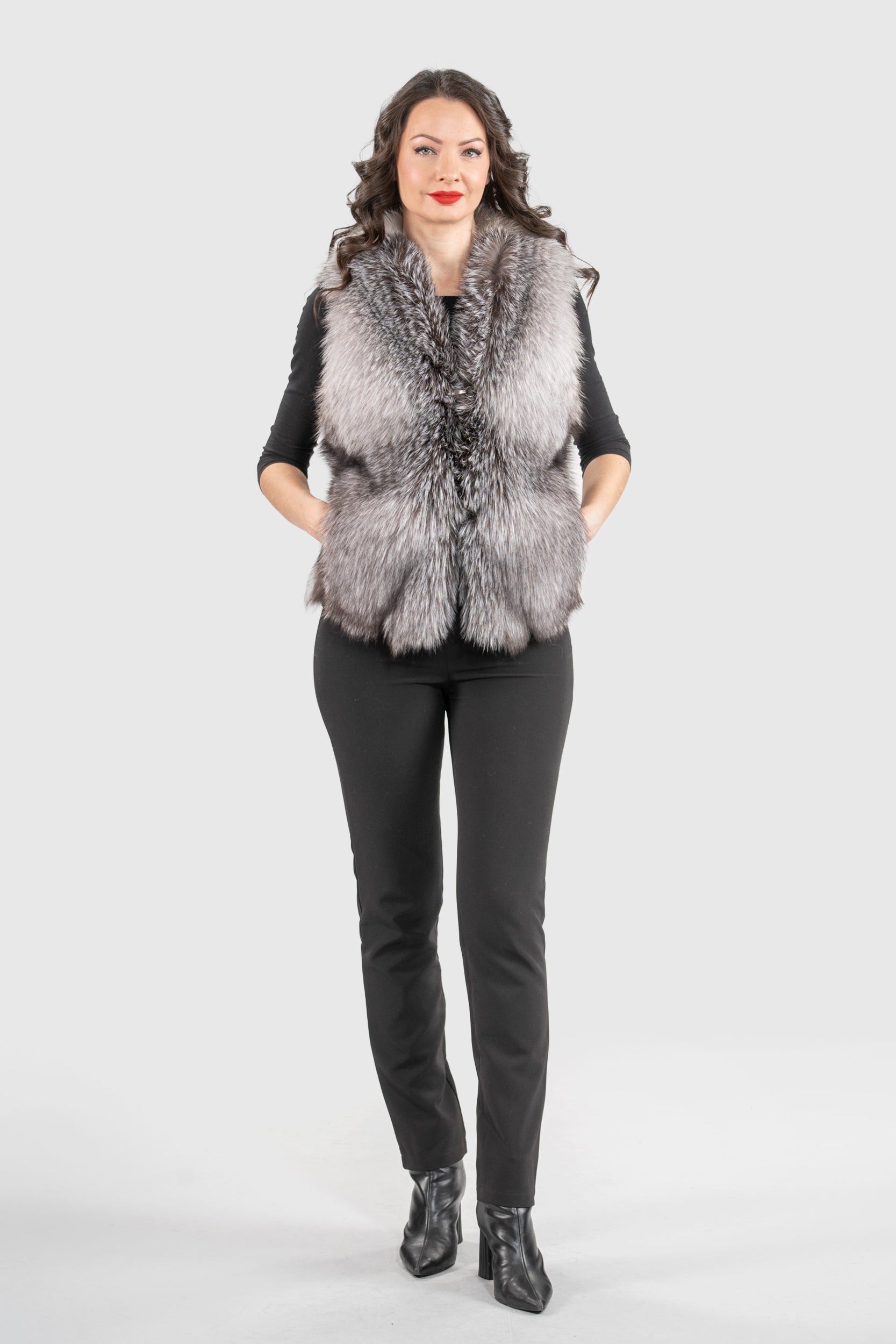 Golden Island Fox Fur Vest ML170