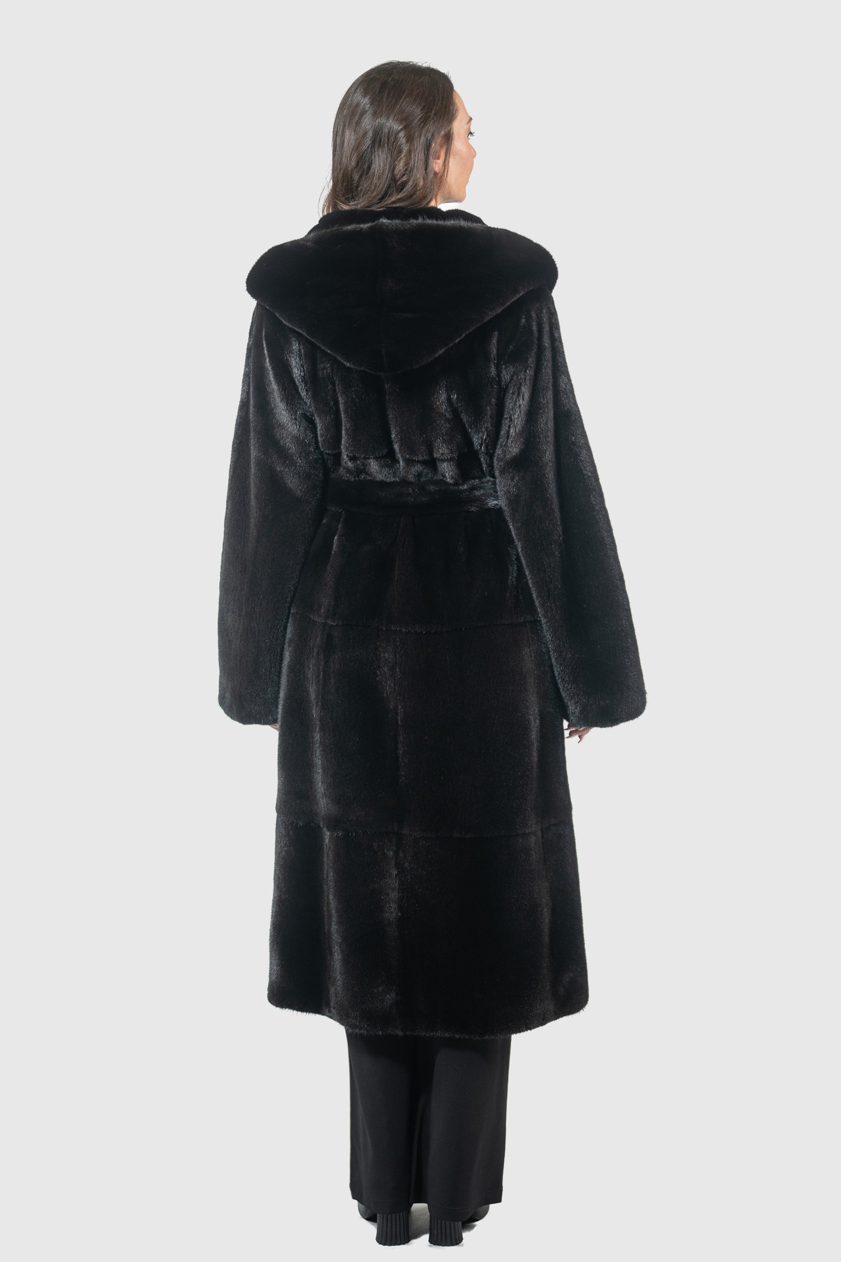 Blackgalama Mink Coat With Attached Hood S/S13C978H