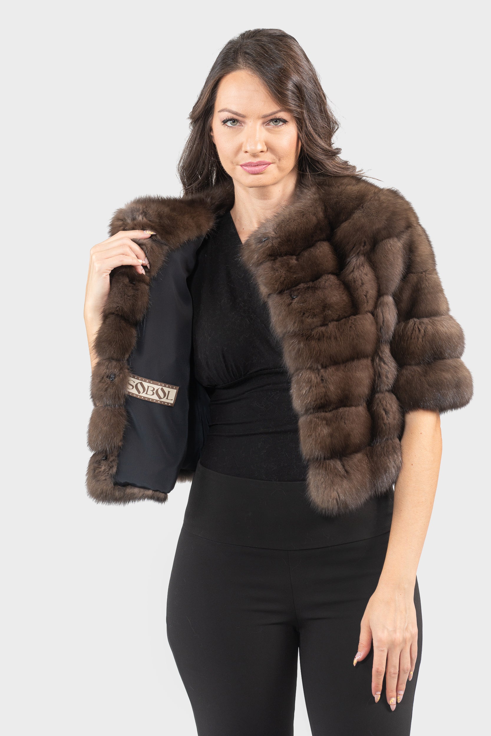 Dark Russian Sable Short Jacket P/K16CM643