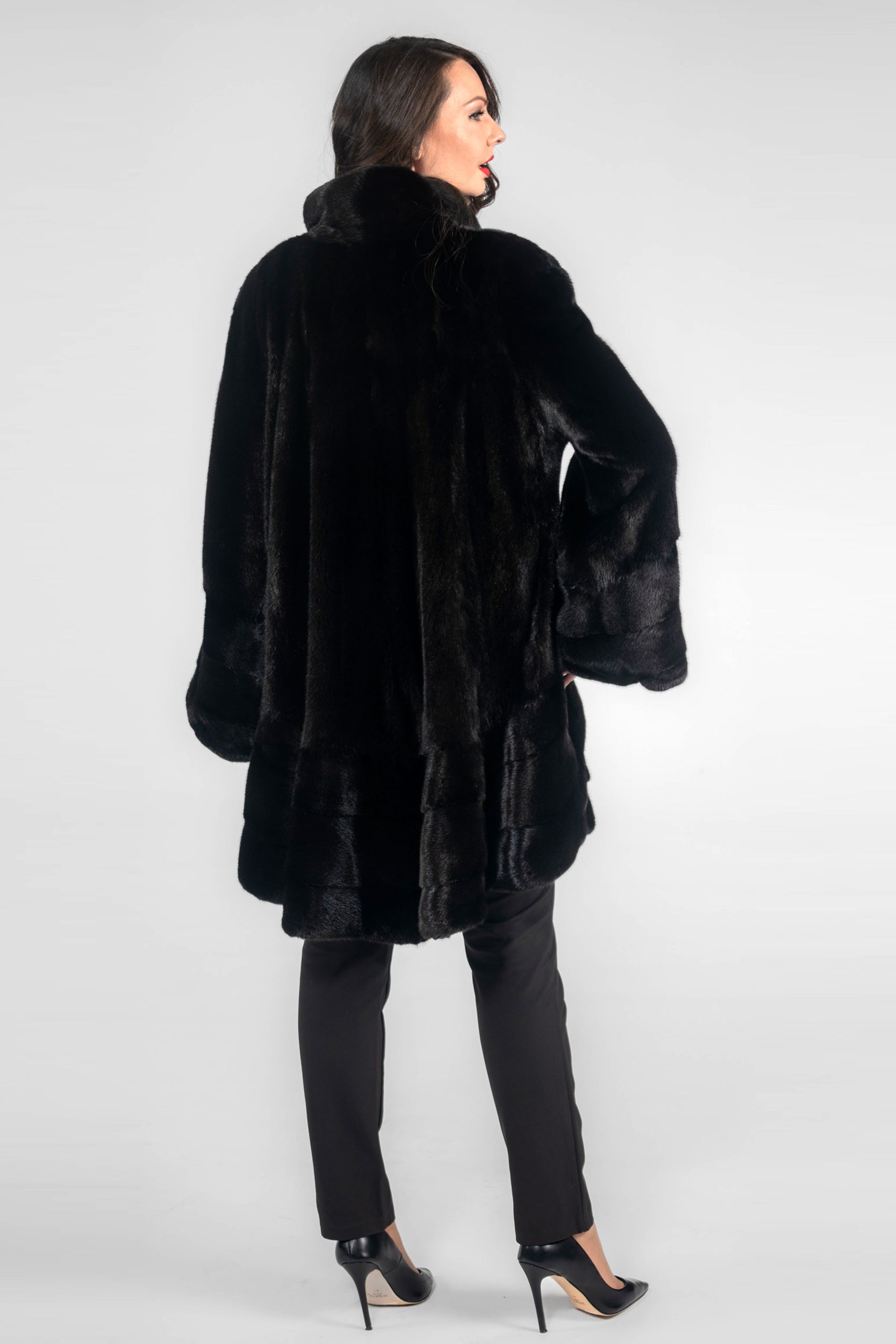 Black Mink Half Coat L/O2550