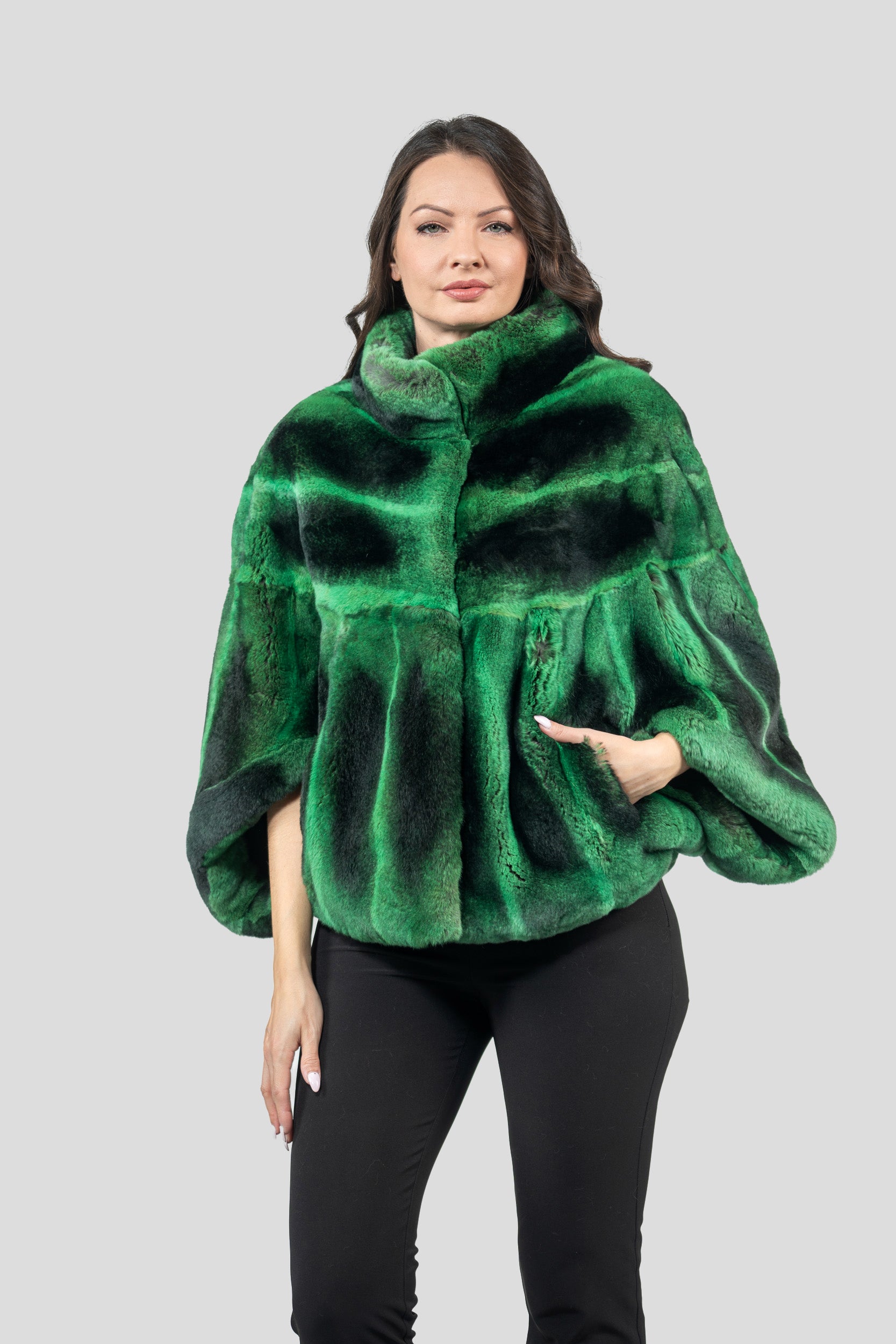 Green Rex Rabbit Cape 1009