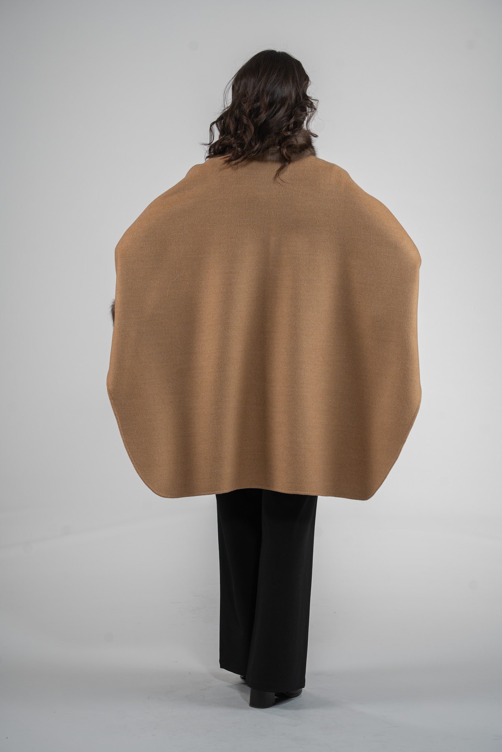 Beige Cashmere Cape with Russian Sable Trim 2005