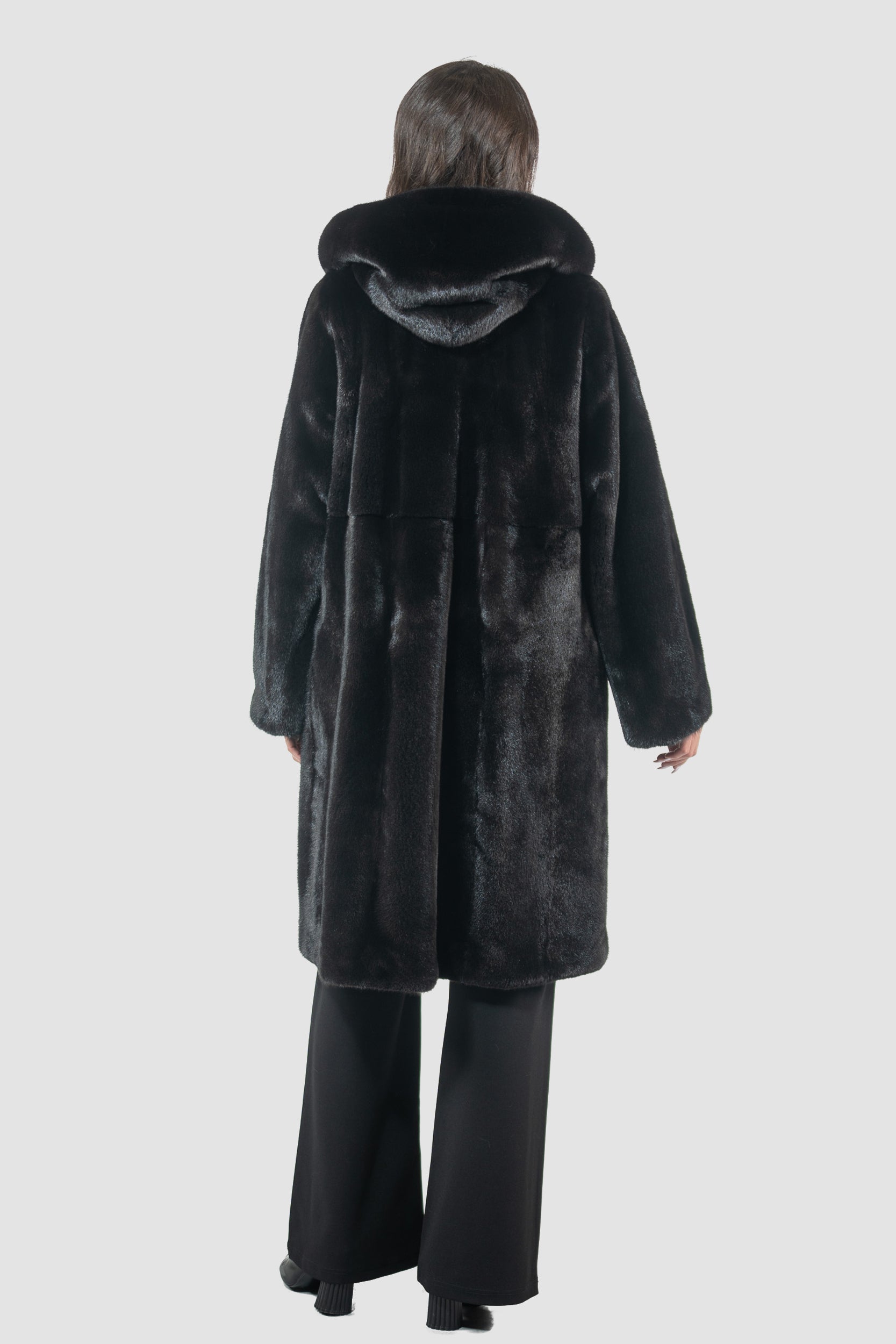 Blackgalama Mink Half Coat With Hood S/S13C551H