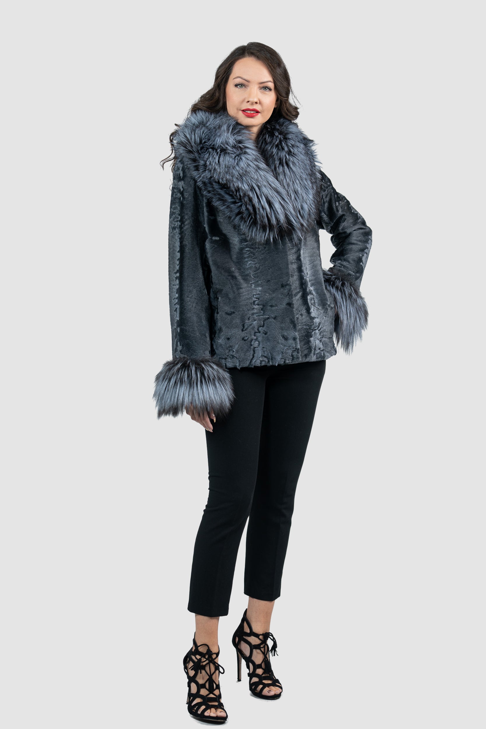 Asphalto Swakara Jacket with Fox Trim S/S13C528s20