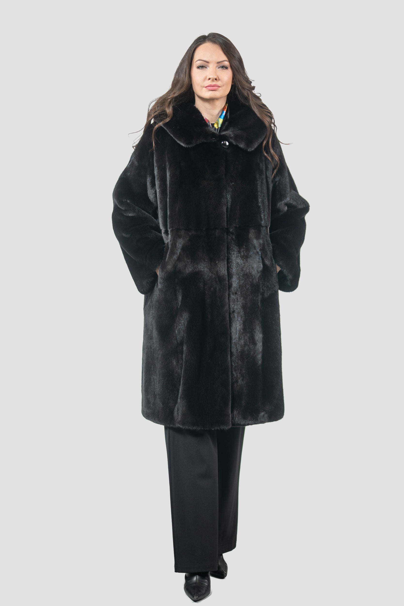 Blackgalama Mink Half Coat With Hood S/S13C551H