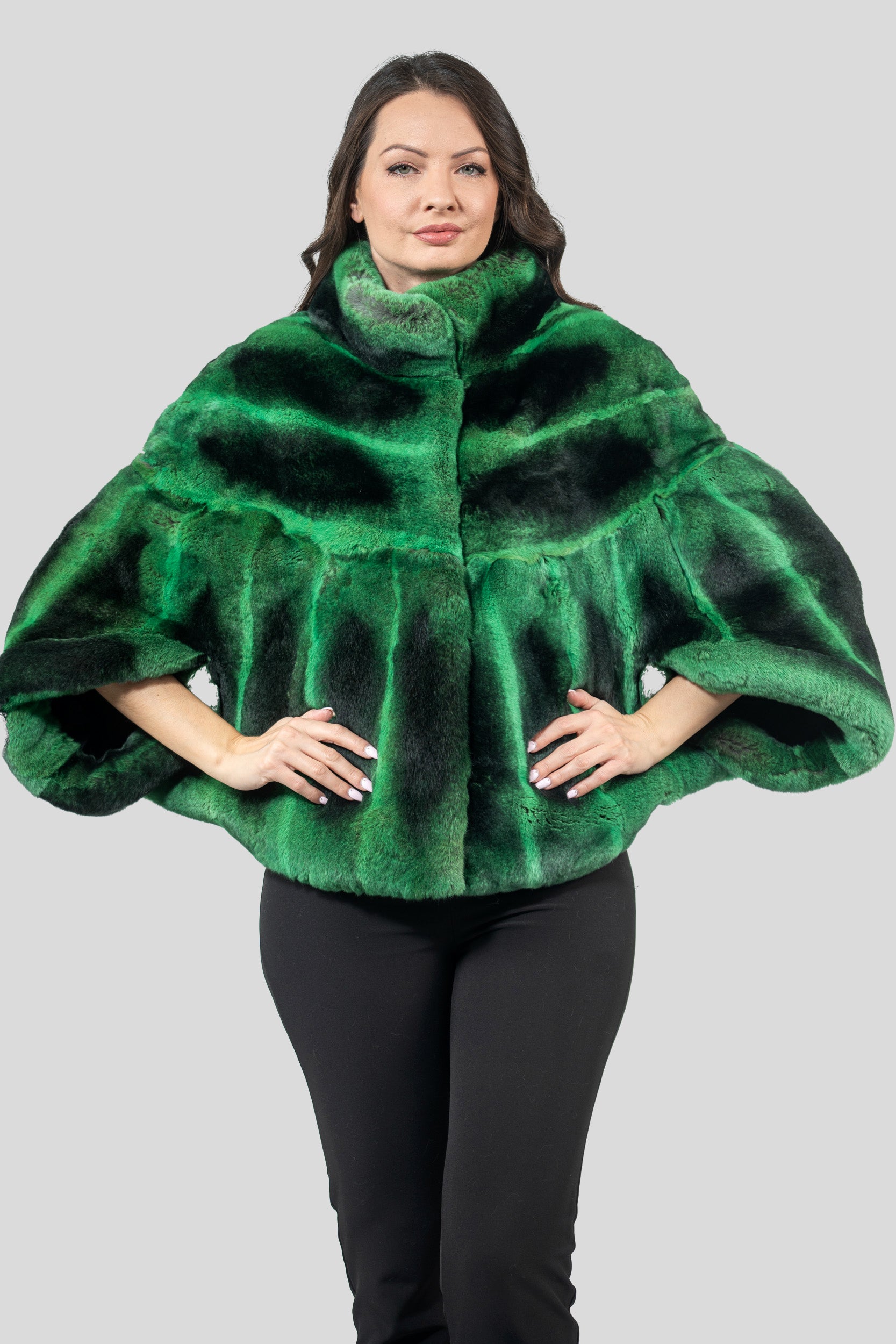 Green Rex Rabbit Cape 1009