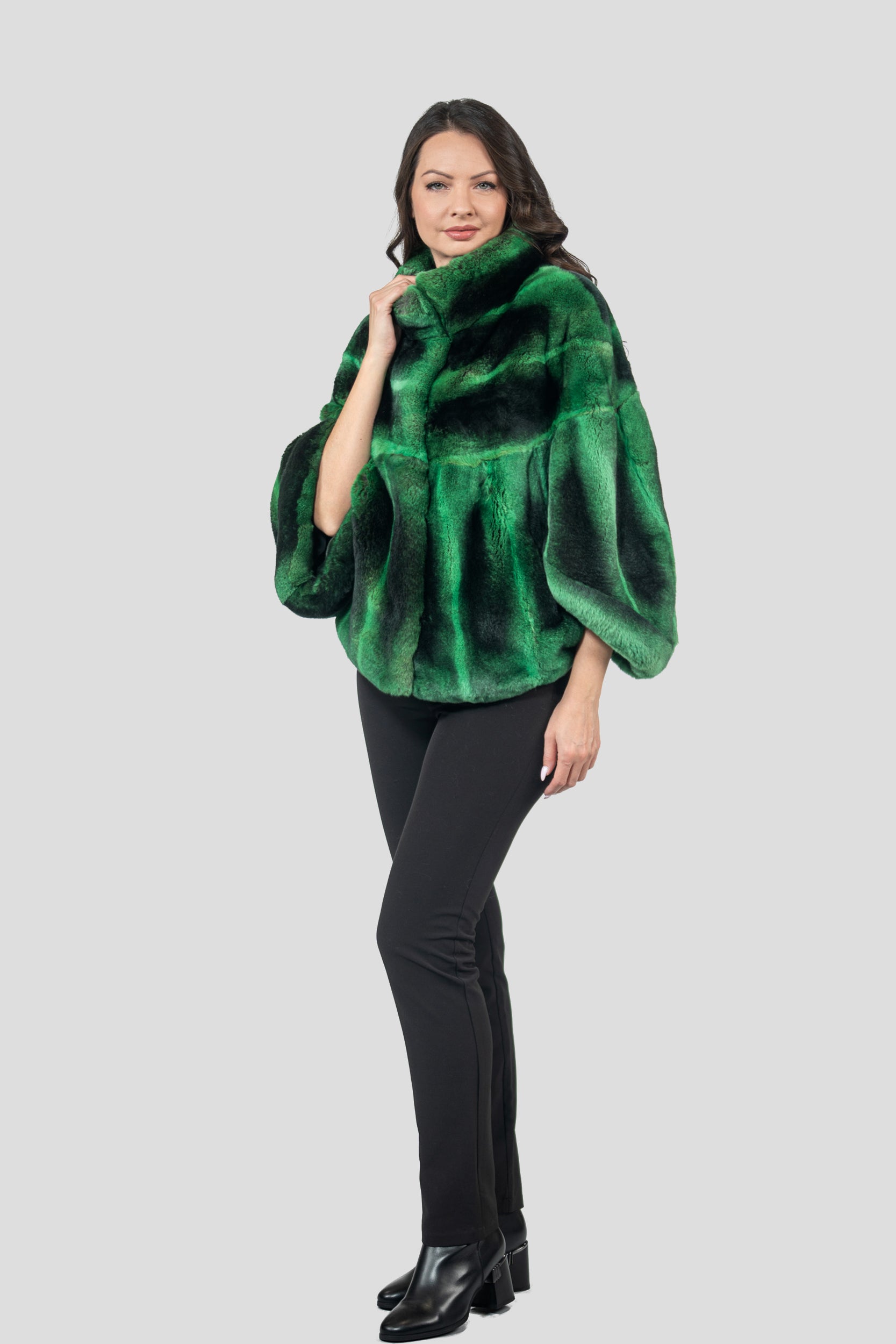 Green Rex Rabbit Cape 1009