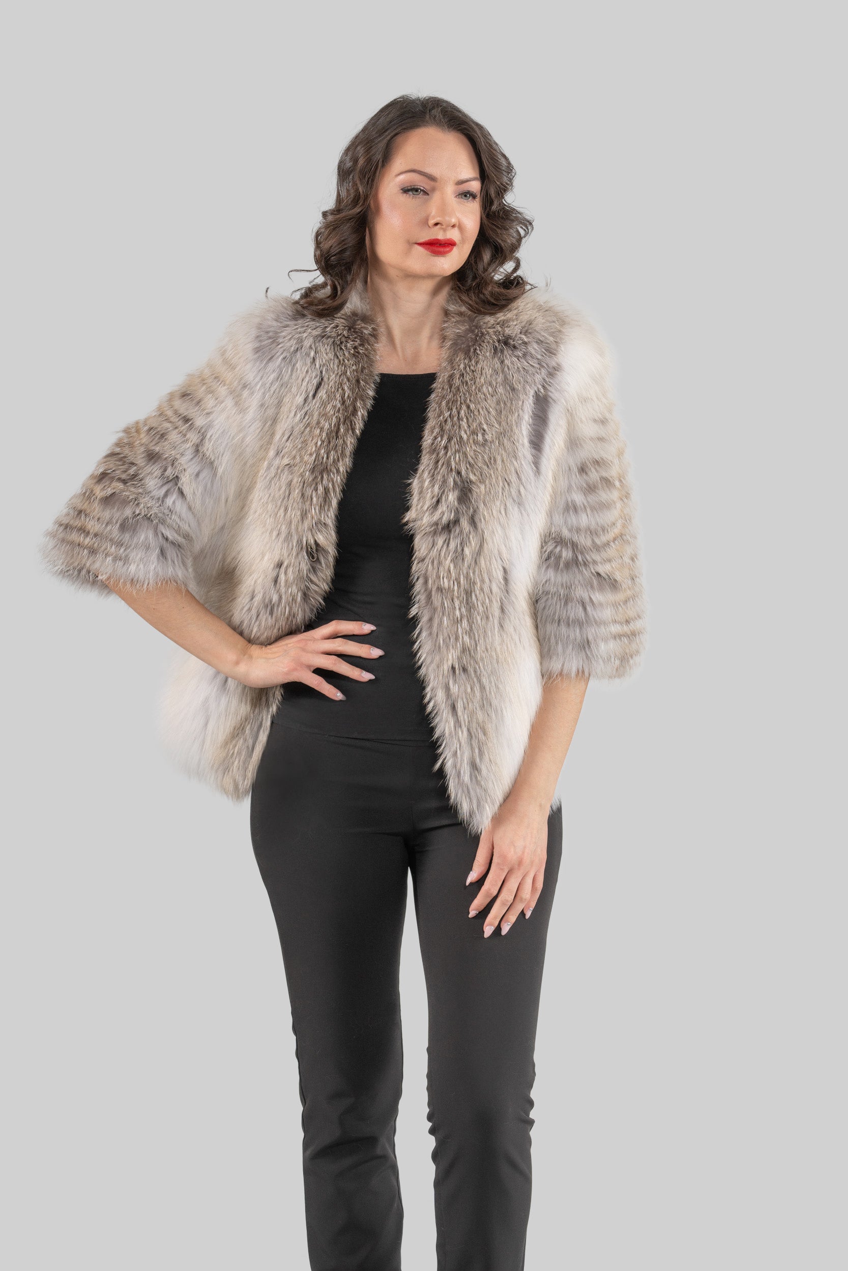 Fawn Light Fox Fur Jacket ML170