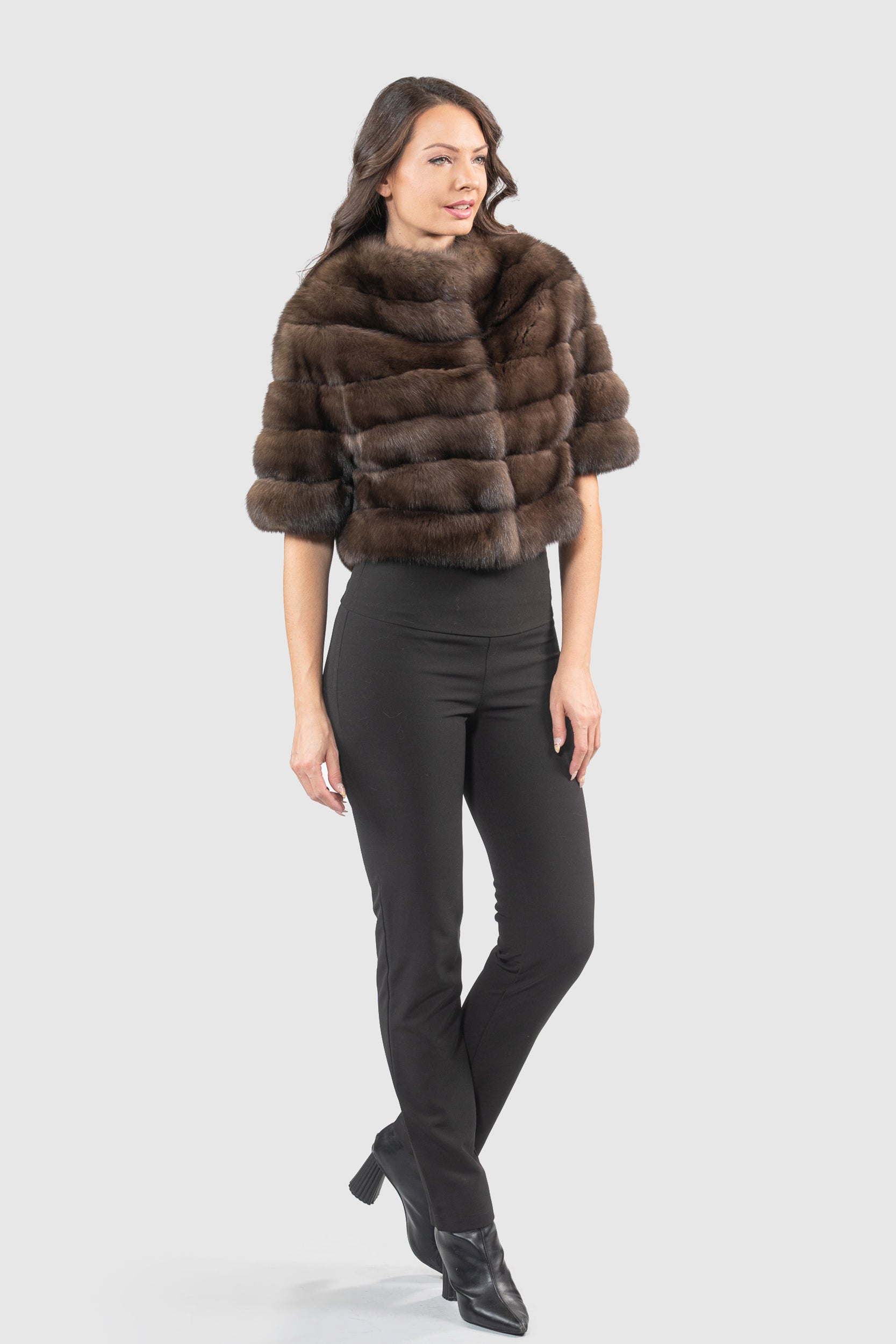 Dark Russian Sable Short Jacket P/K16CM643