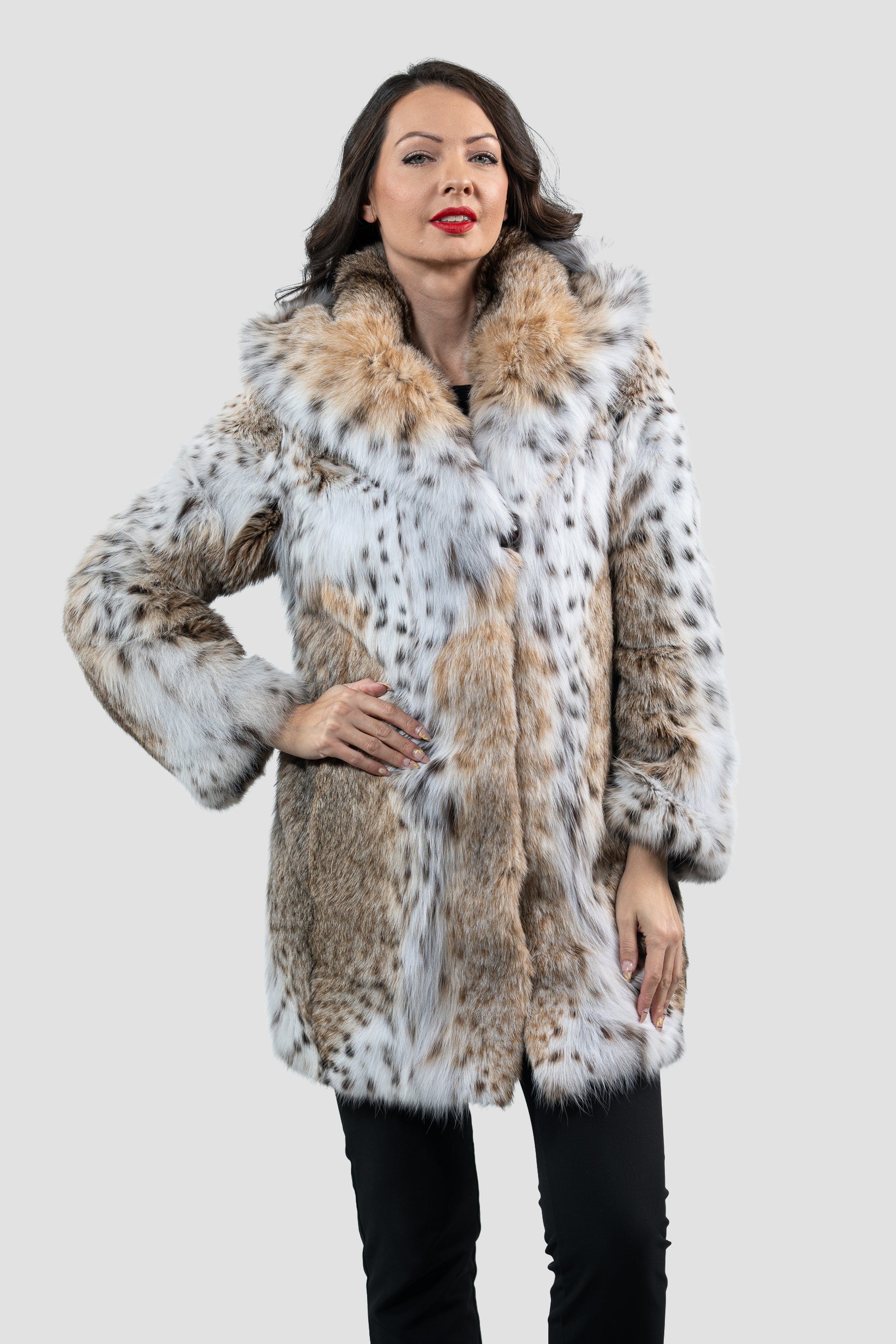 Bobcat Hooded Half Coat 13C540