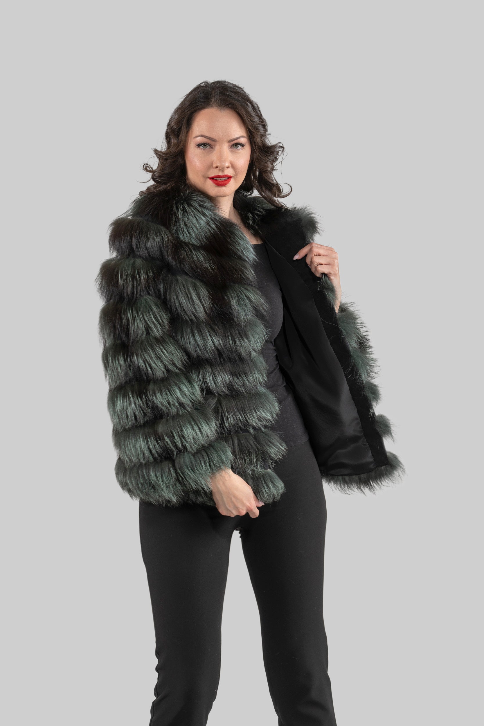 Arizante Fox Collarless Jacket  R/K13C520