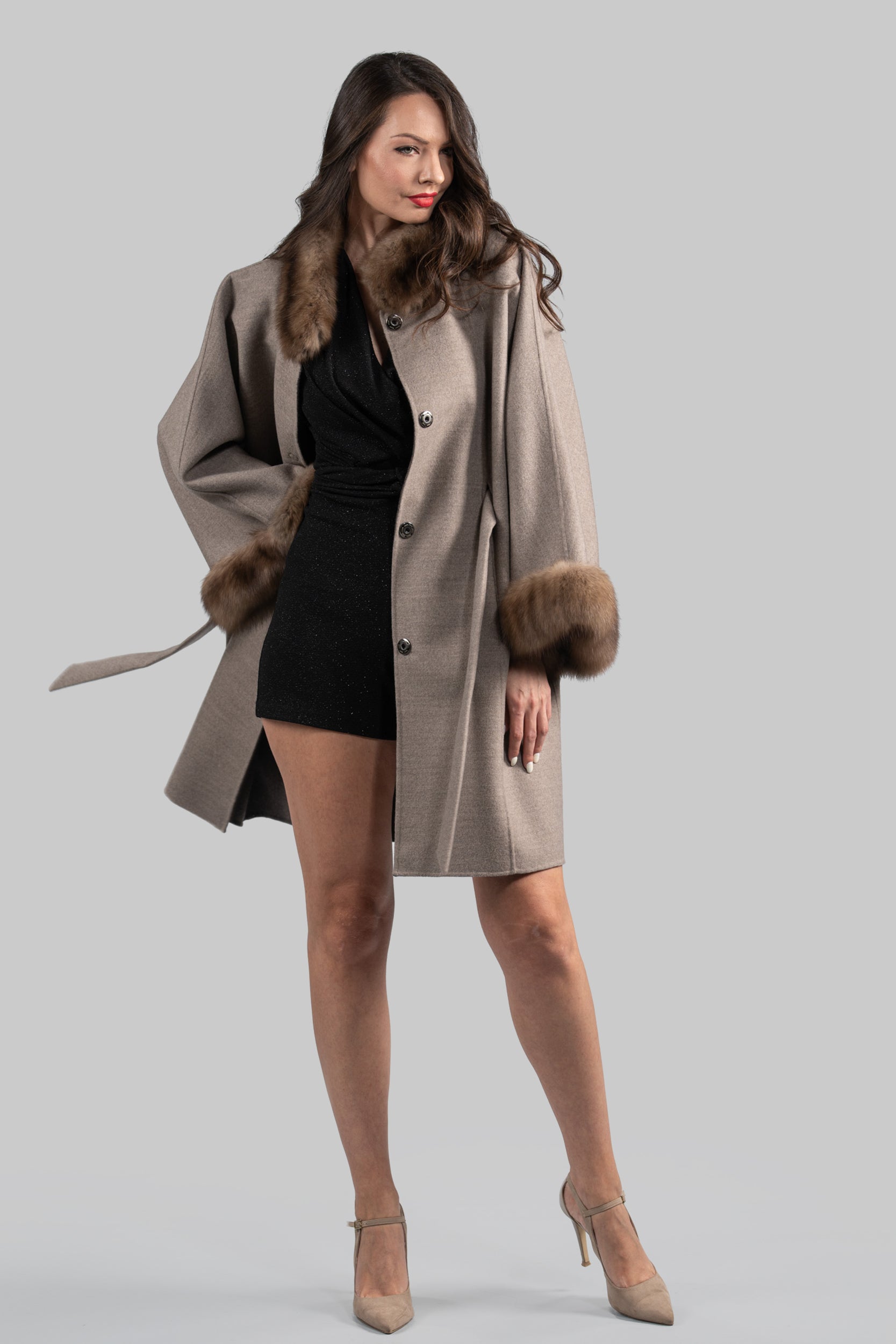 Gray Brown Cashmere Cape 2005