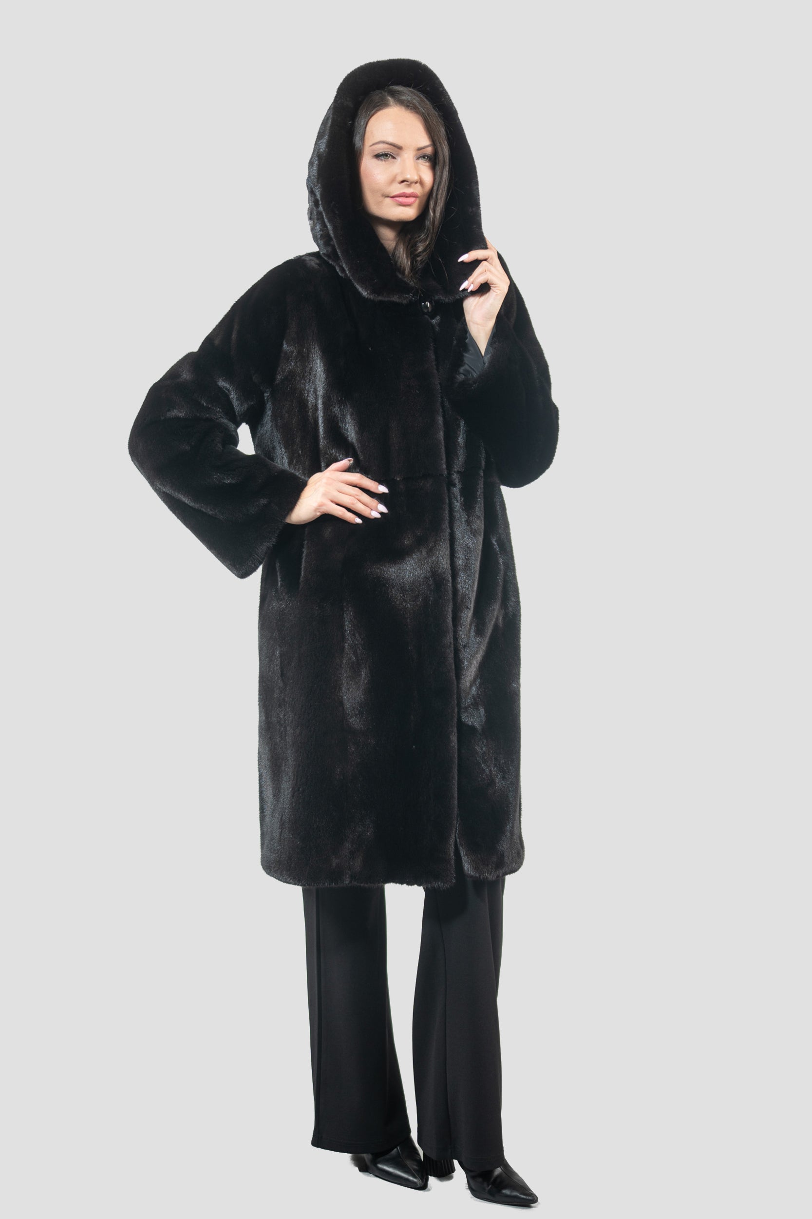 Blackgalama Mink Half Coat With Hood S/S13C551H