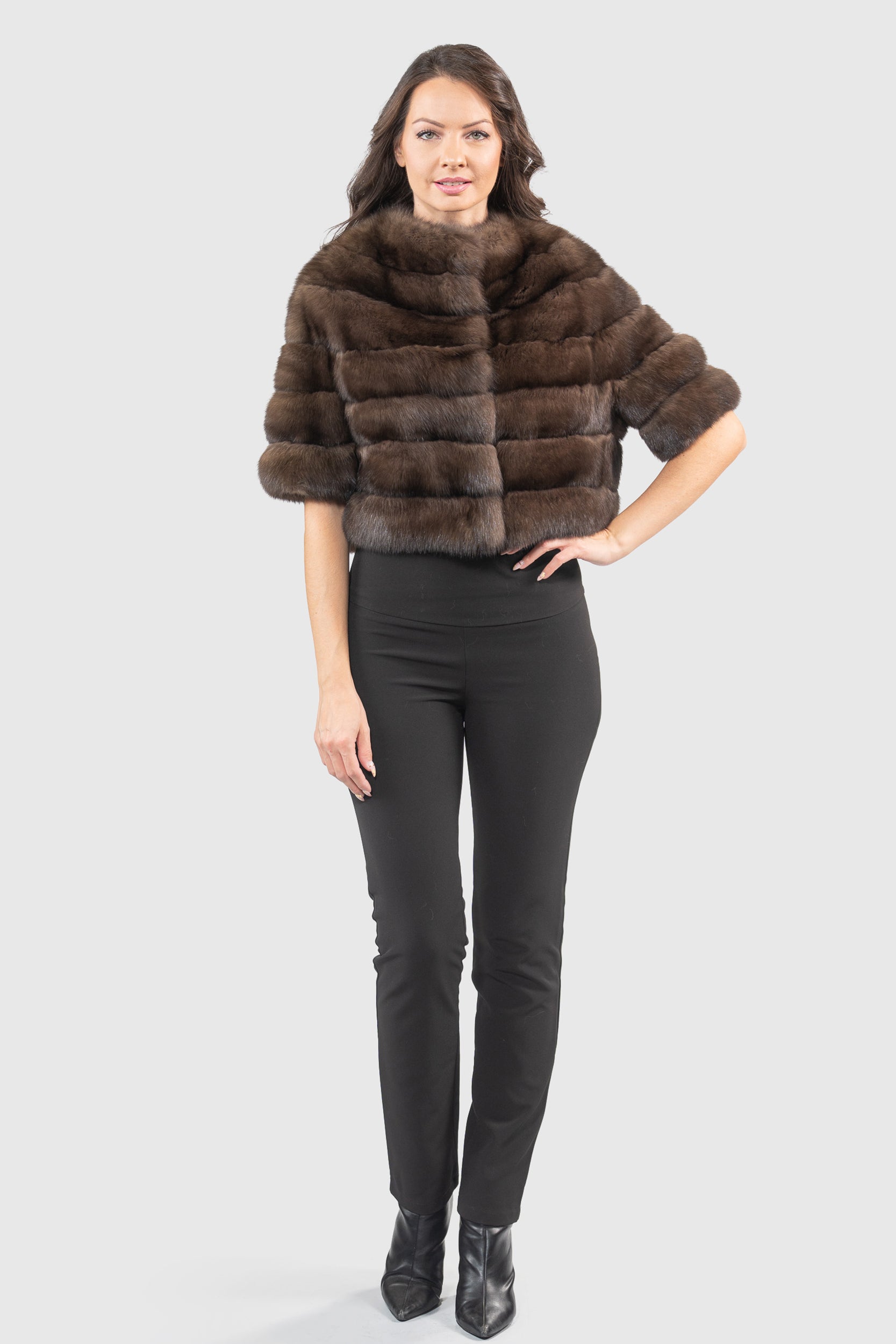 Dark Russian Sable Short Jacket P/K16CM643