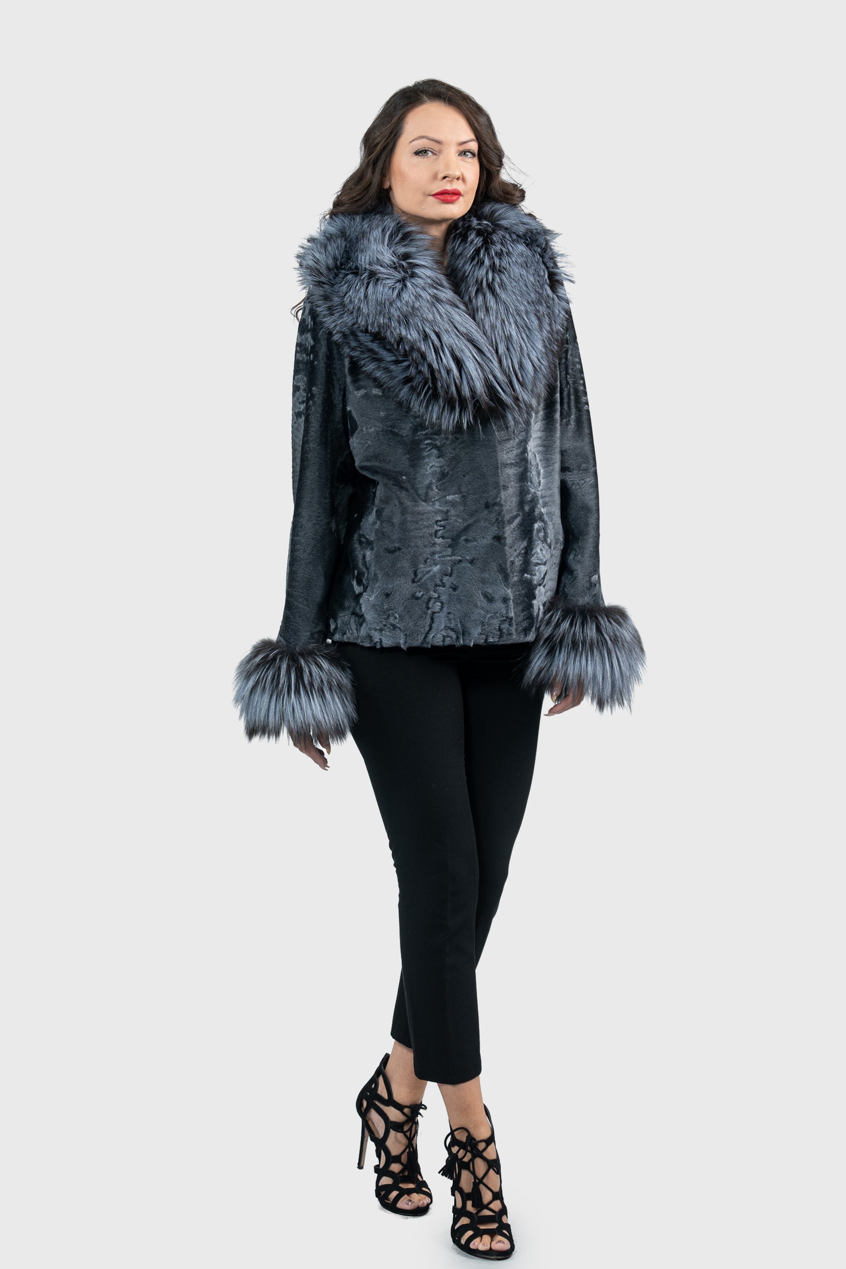 Asphalto Swakara Jacket with Fox Trim S/S13C528s20