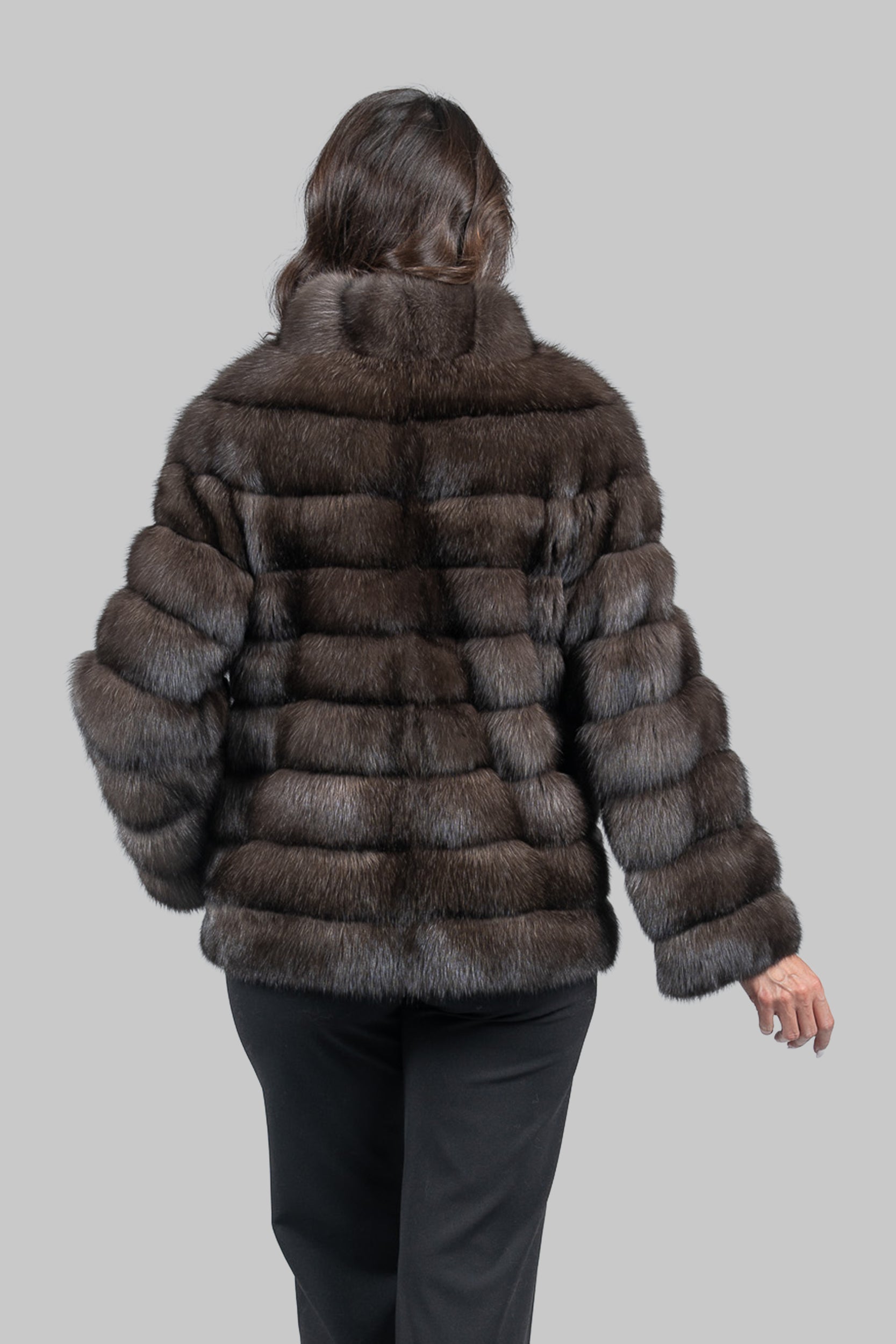 Dark Sable with Smoking Collar Jacket P/K13C528G8003