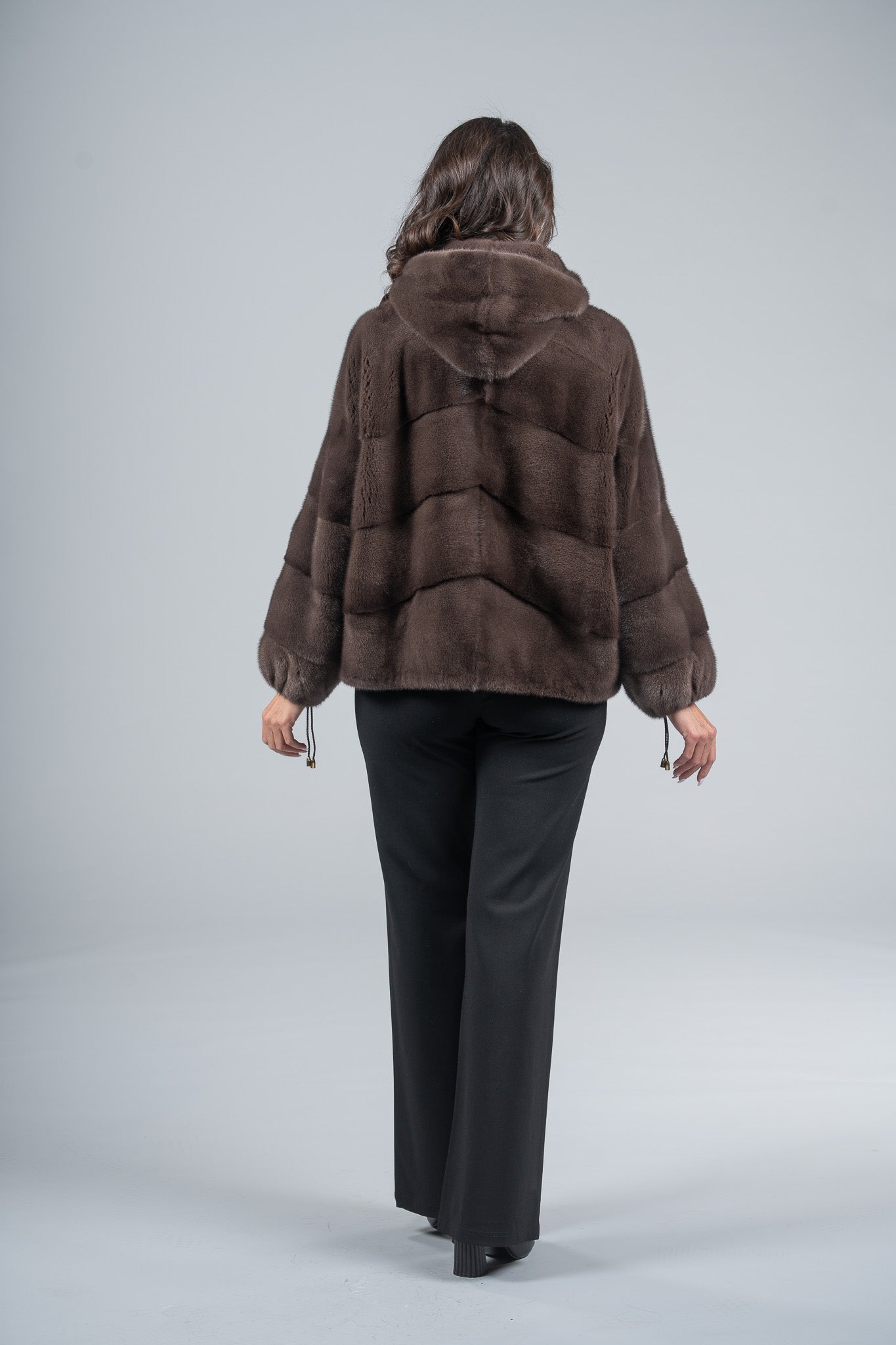 Wood Mink Jacket with Hood A/K13C850H228