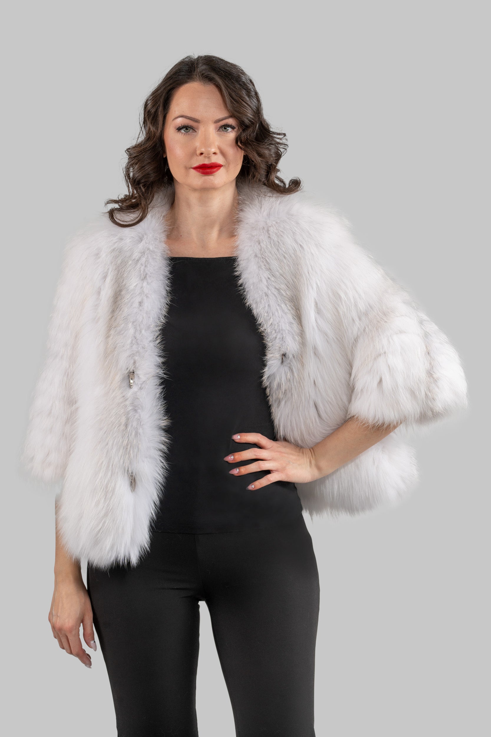 Arctic Marble Fox Fur Jacket ML170
